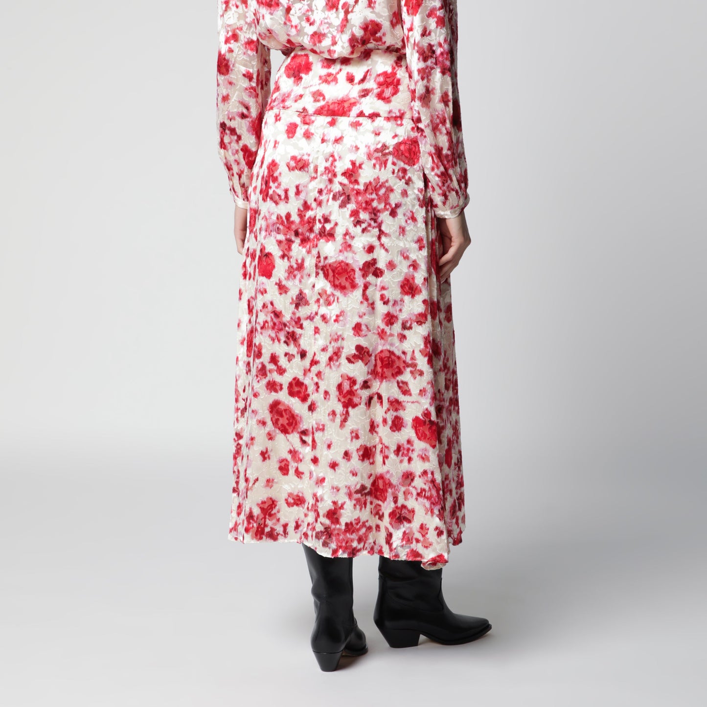 Isabel Marant Hilza Skirt In Printed Silk Devore Georgette Women ISABEL MARANT