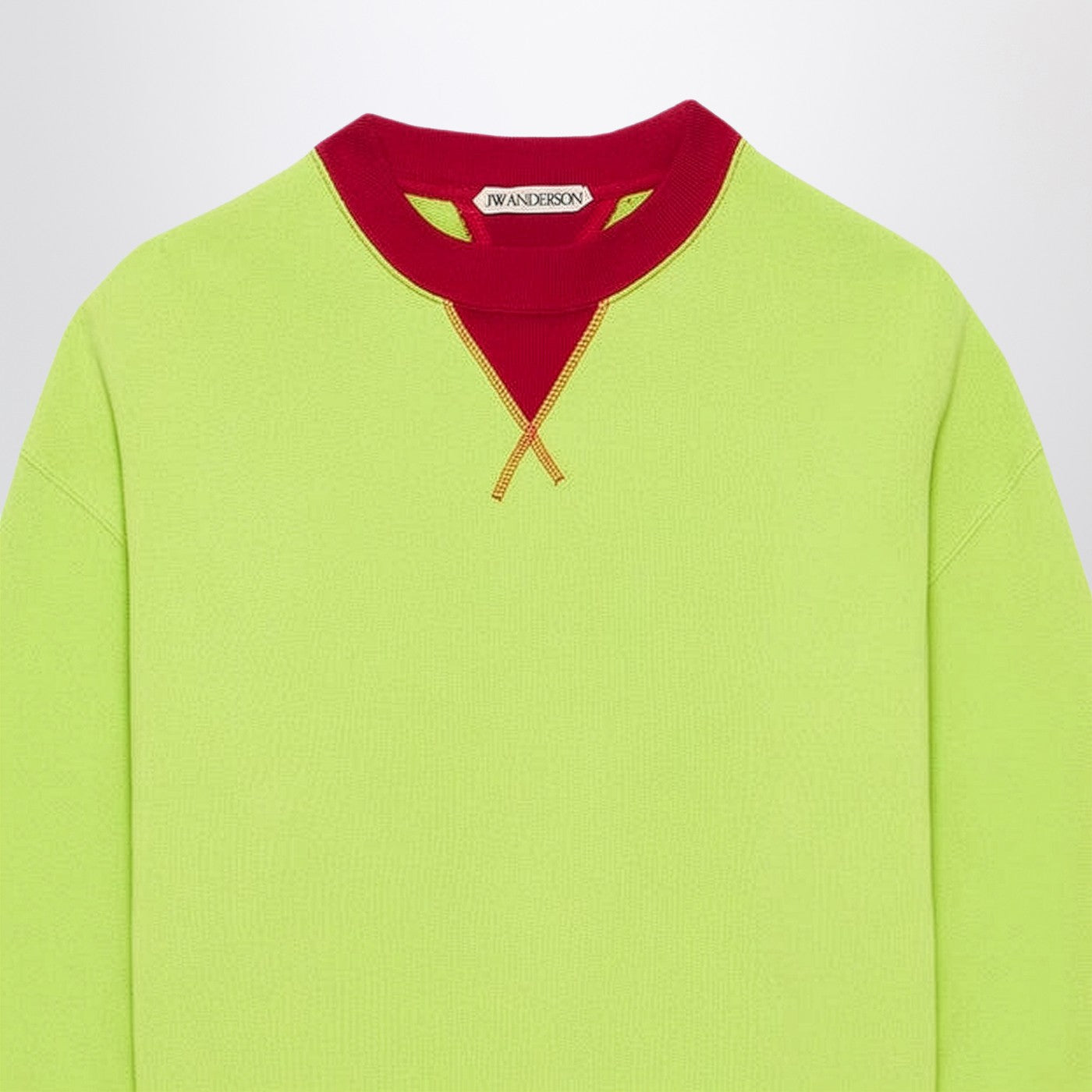 Jw Anderson Lime/Red Crewneck Sweatshirt Women J.W. ANDERSON