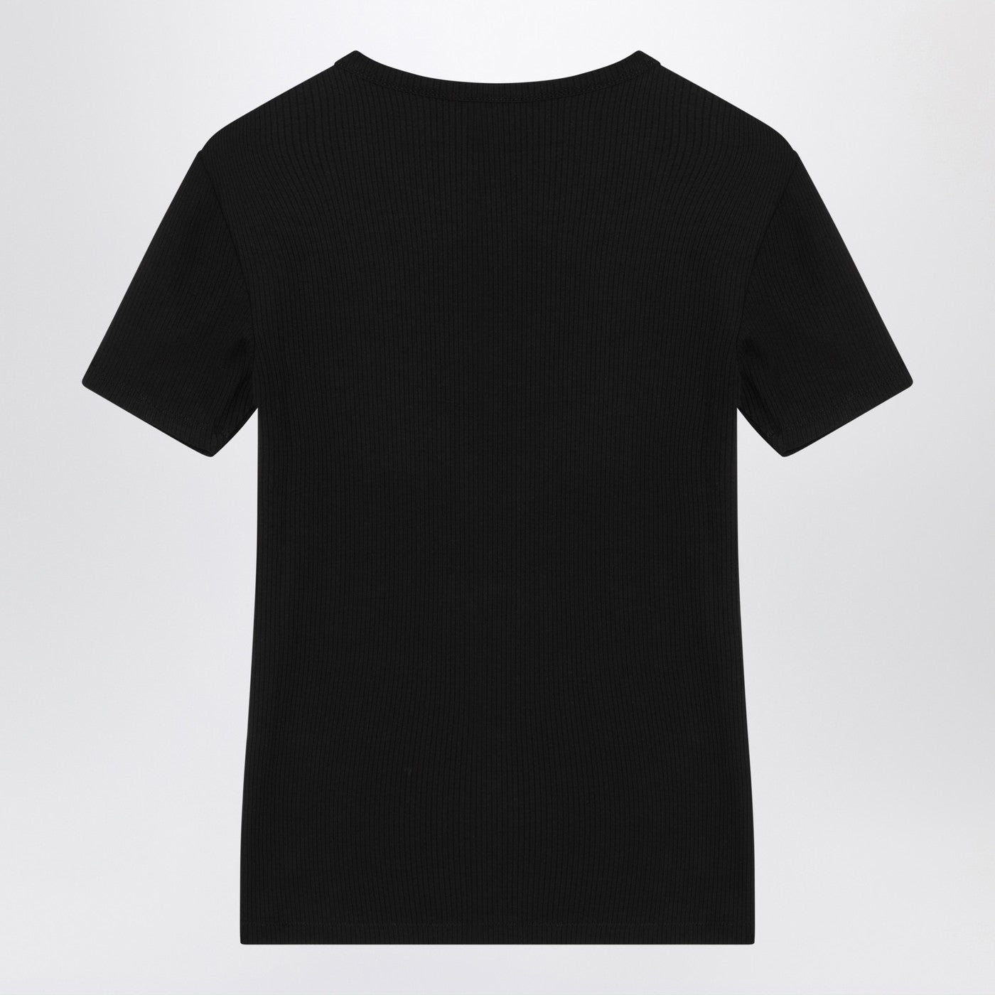 Calvin Klein Black Ribbed T-Shirt Women Calvin Klein