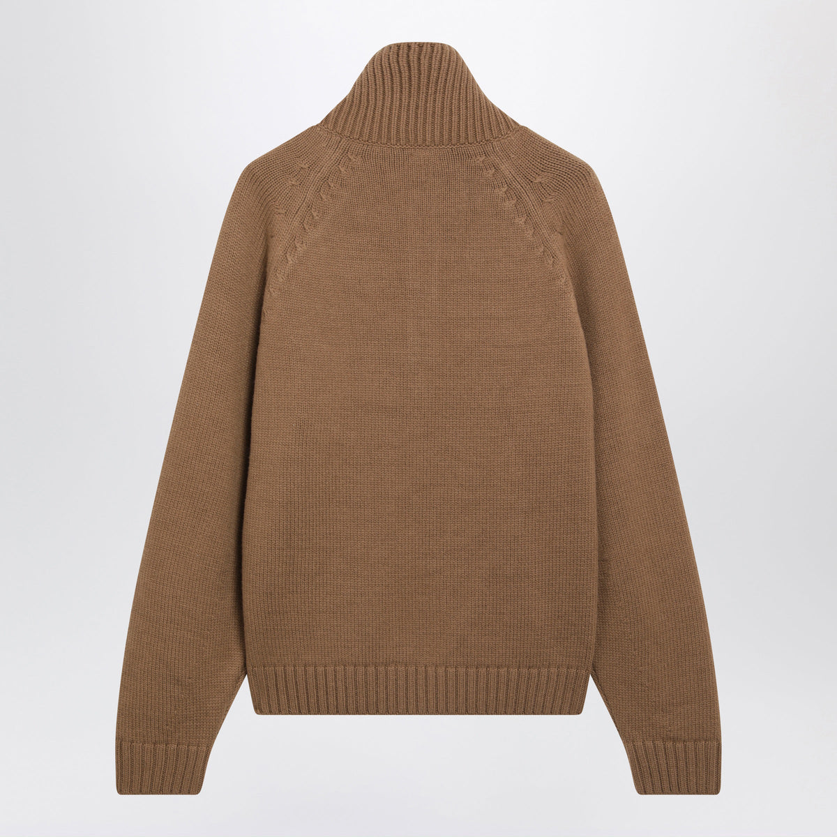 Tom Ford Caramel Half-Zip Wool And Cashmere Knit Sweater Men TOM FORD