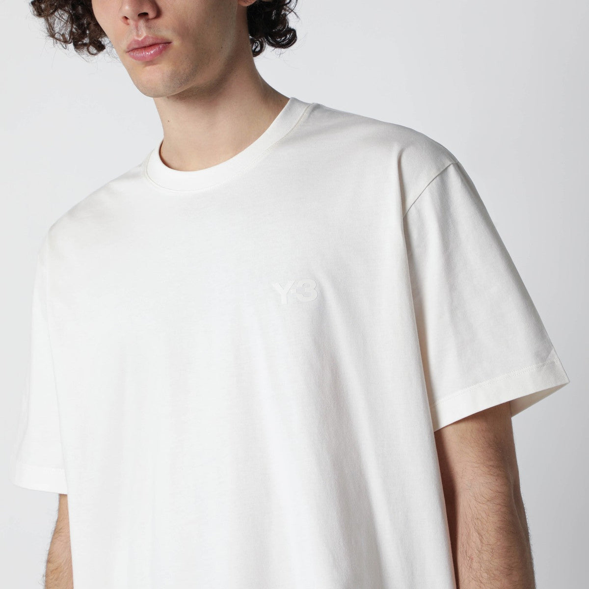 Adidas Y-3 Chalk White T-Shirt With Logo Men adidas Y-3