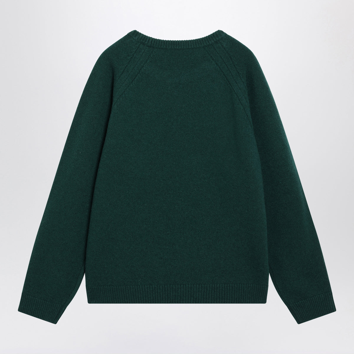 Jw Anderson Forest Green Wool Sweater With Logo Embroidery Men J.W. ANDERSON