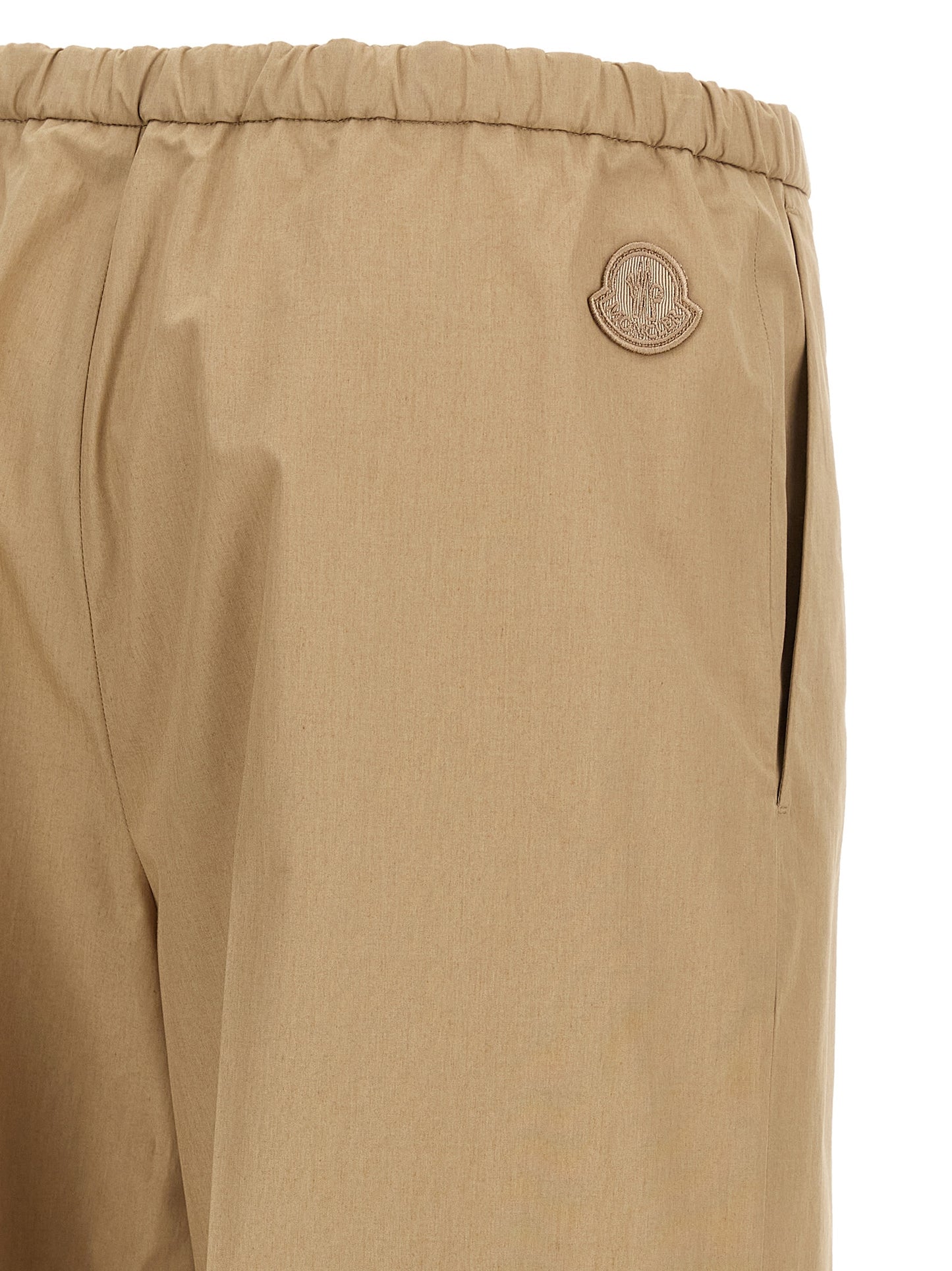 Moncler Women Grosgrain Logo Patch Pants MONCLER