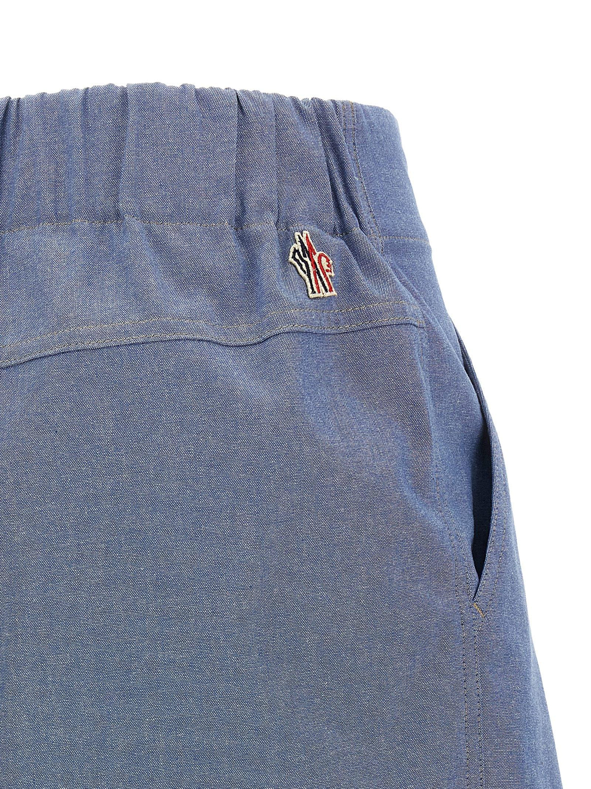 Moncler Grenoble Women Chambray Cotton Shorts MONCLER GRENOBLE
