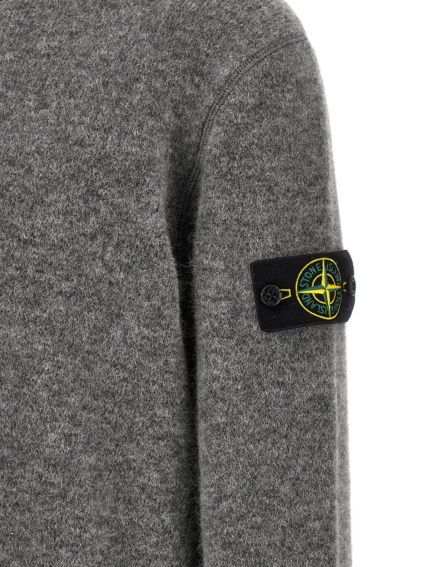 Stone Island Men '5100050' Crew Neck Sweater With Logo Badge STONE ISLAND