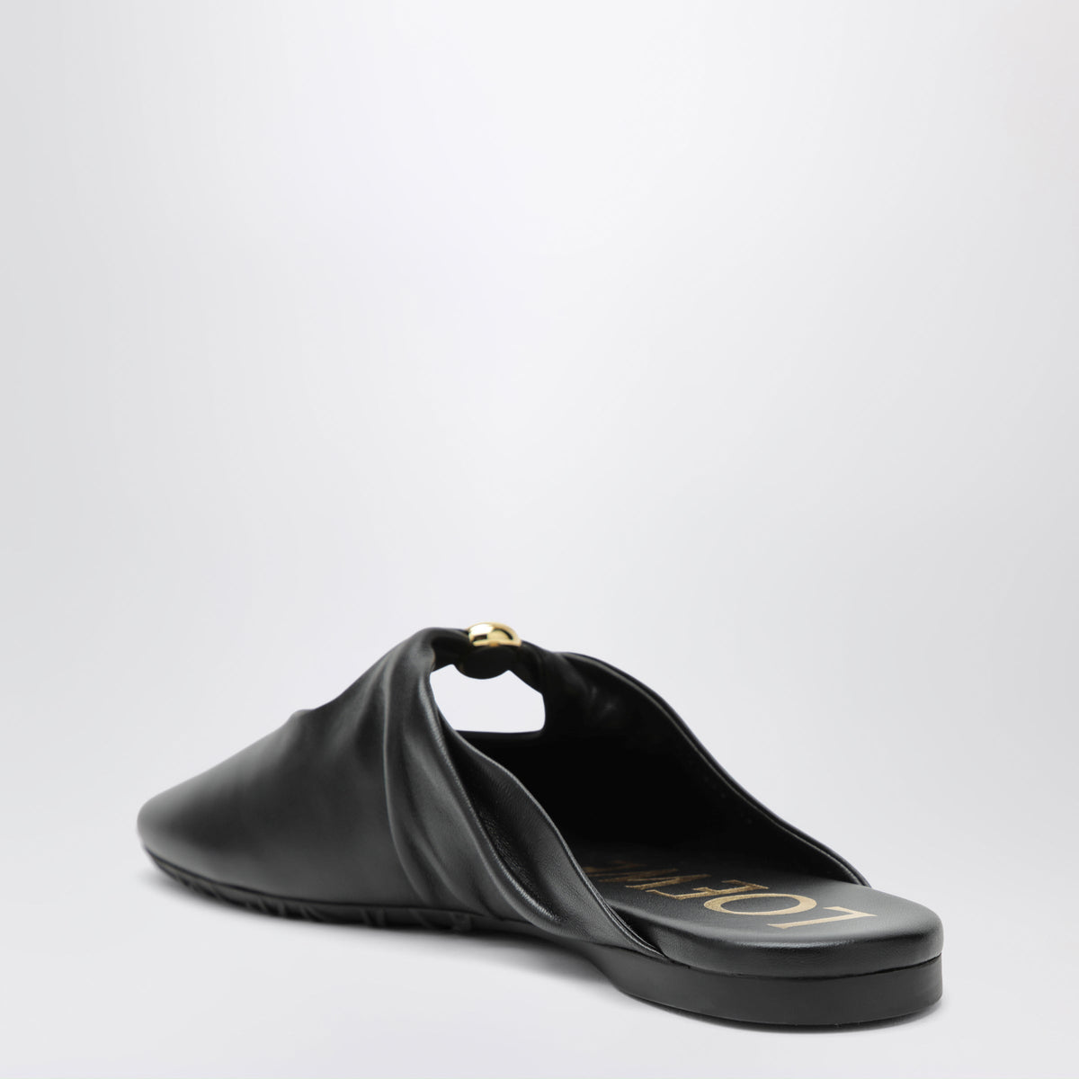 Loewe Pebble Sabot In Soft Lamb Nappa Leather In Black Women LOEWE