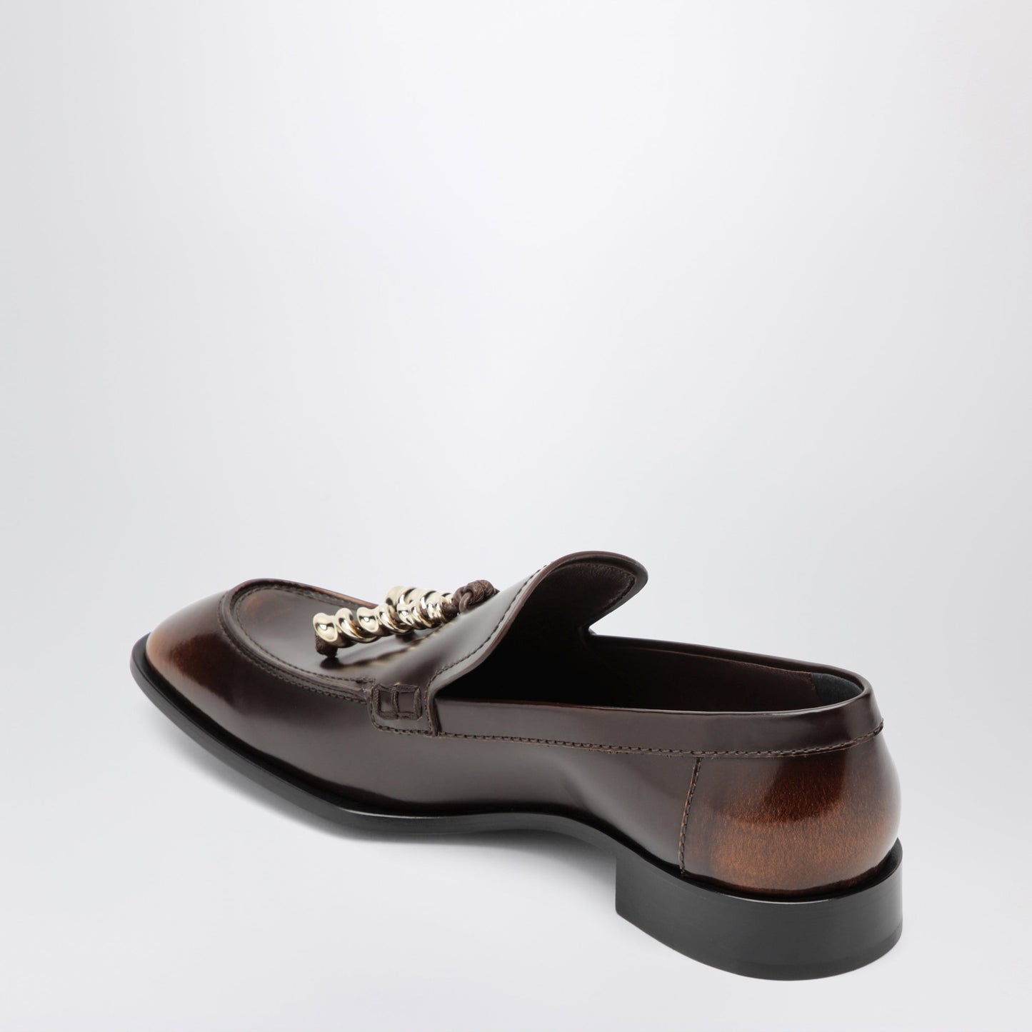 Loewe Edge Loafers In Brown Brushed Calfskin Women LOEWE