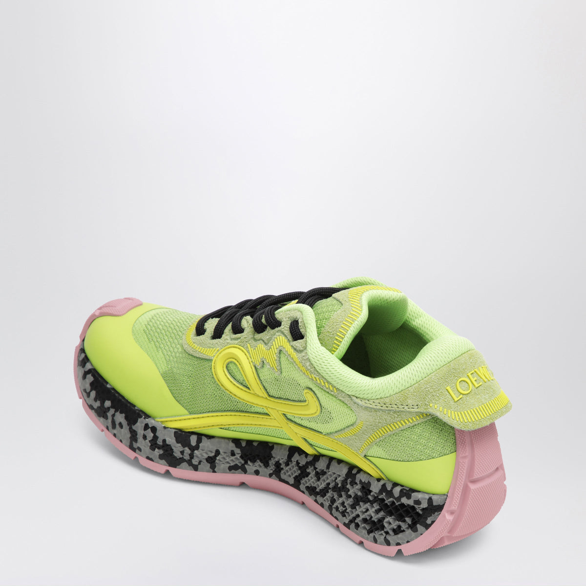 Loewe Green Pogo Sneakers In Technical Mesh And Leather Women LOEWE