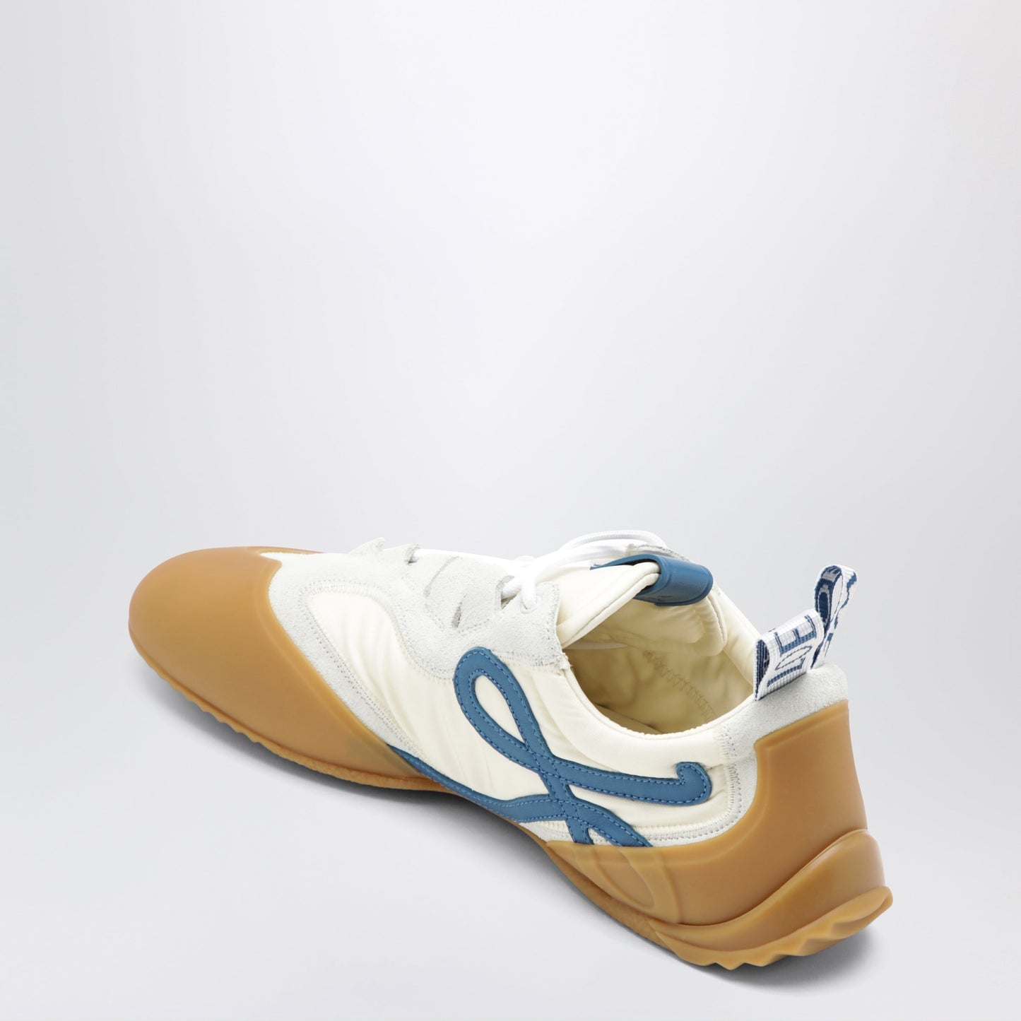 Loewe Grip Sneakers In White / Black Nylon And Suede Women LOEWE