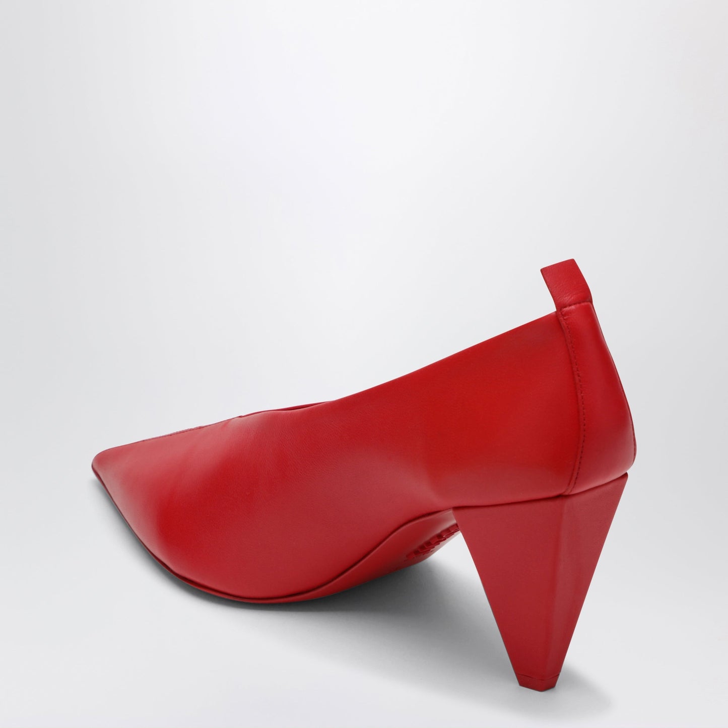 Loewe Red Origami Cubic Pumps In Leather Women LOEWE