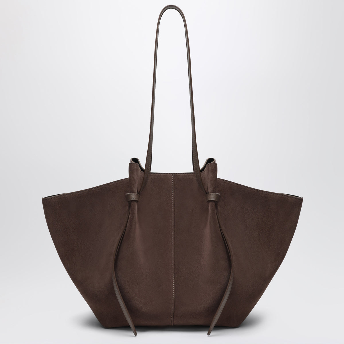 Yuzefi Large Mochi Bag In Nutmeg Suede Leather Women YUZEFI