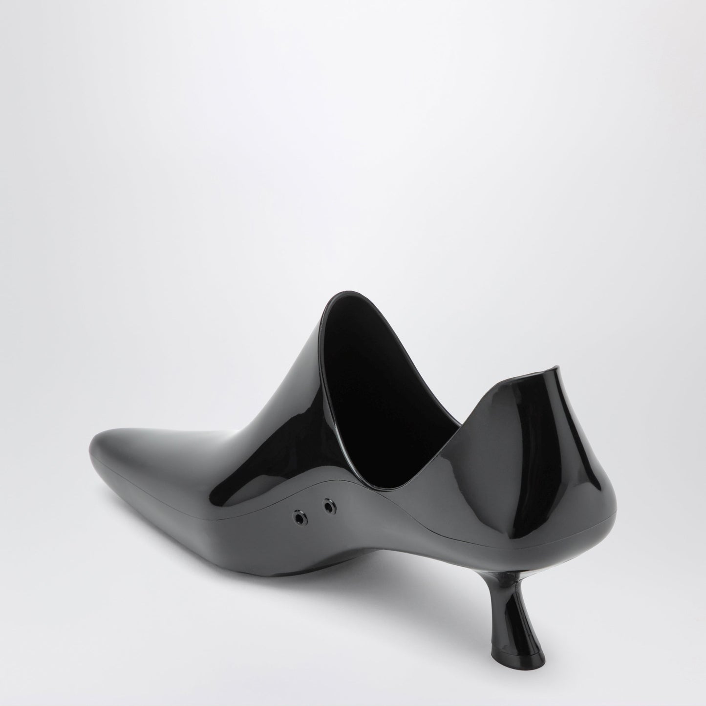 Loewe Emily Aqua Ankle Boots In Glossy Black Pvc With Multicolour Socks Women LOEWE