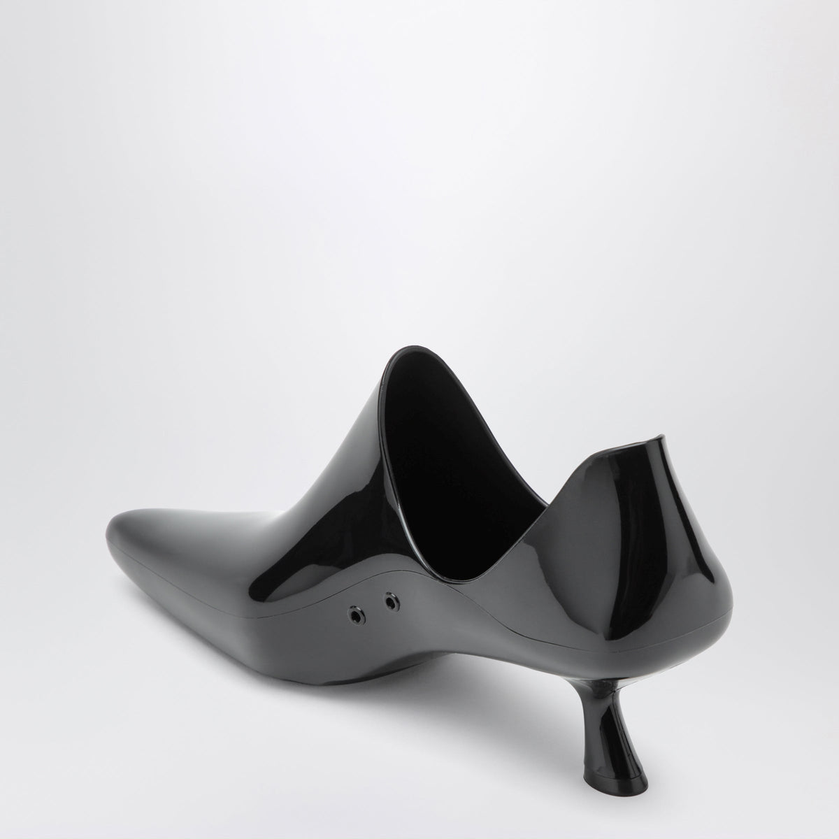 Loewe Emily Aqua Ankle Boots In Glossy Black Pvc With Multicolour Socks Women LOEWE
