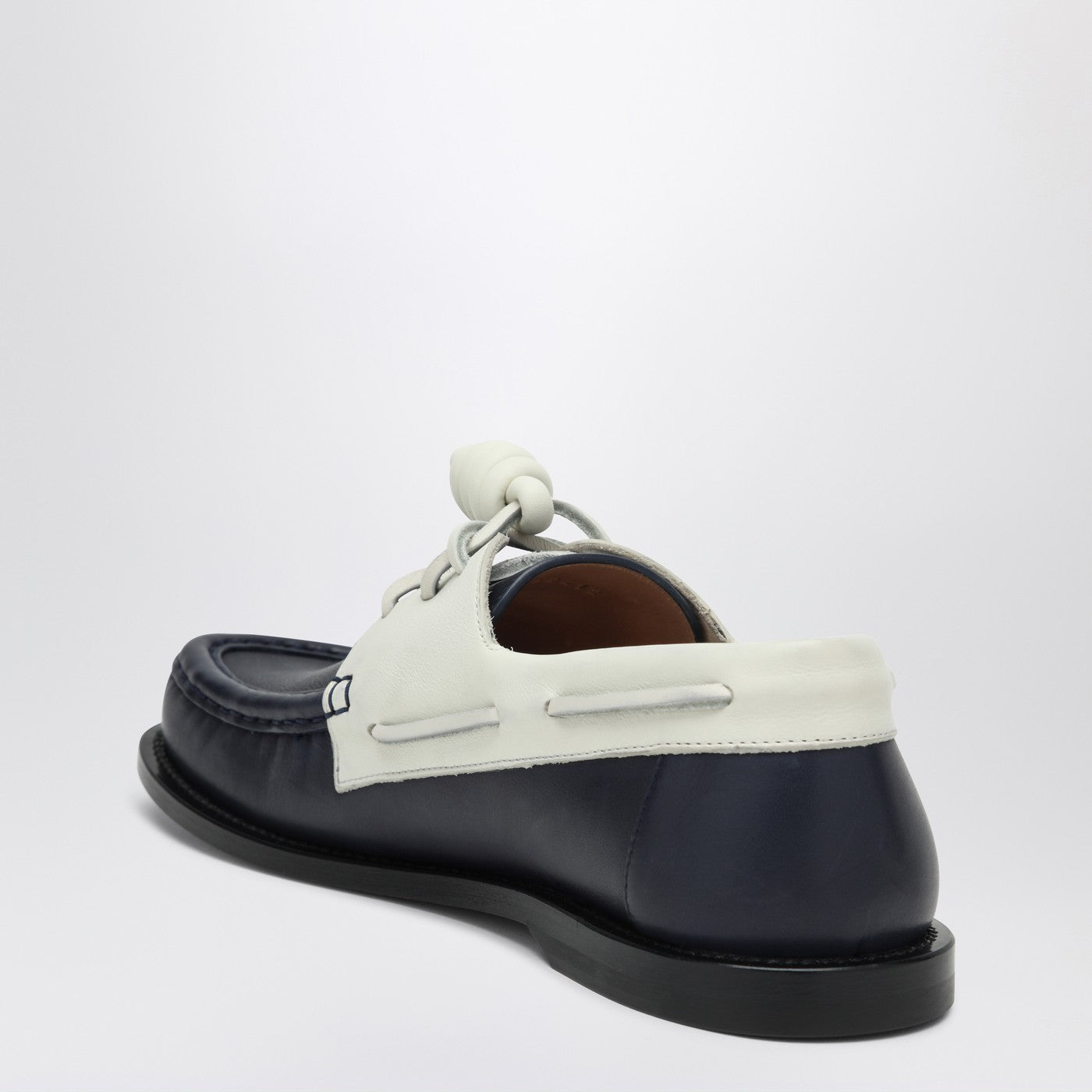 Loewe Campo Boat Shoe In Navy/White Women LOEWE