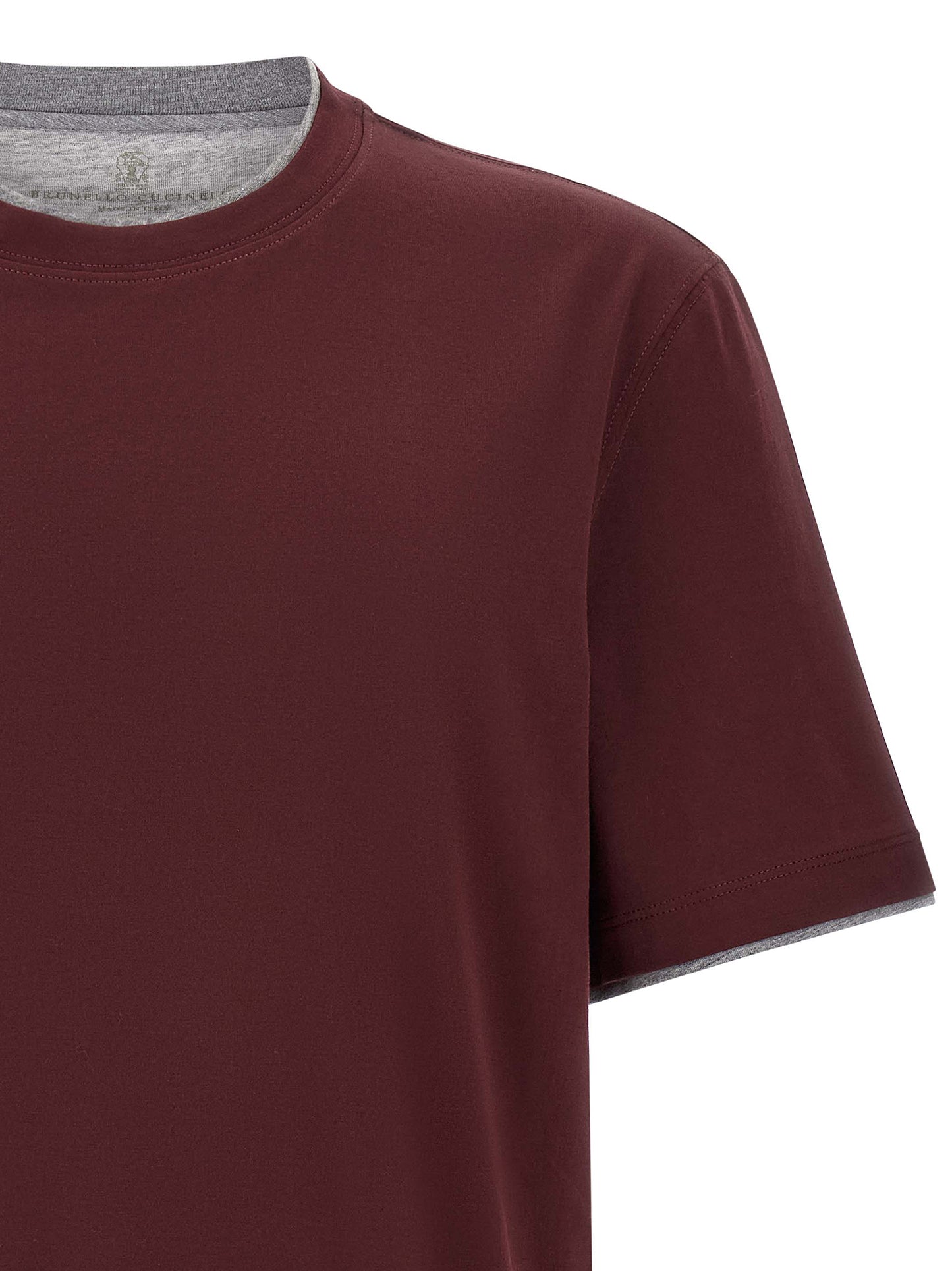 Brunello Cucinelli Men Double Layer T-Shirt BRUNELLO CUCINELLI