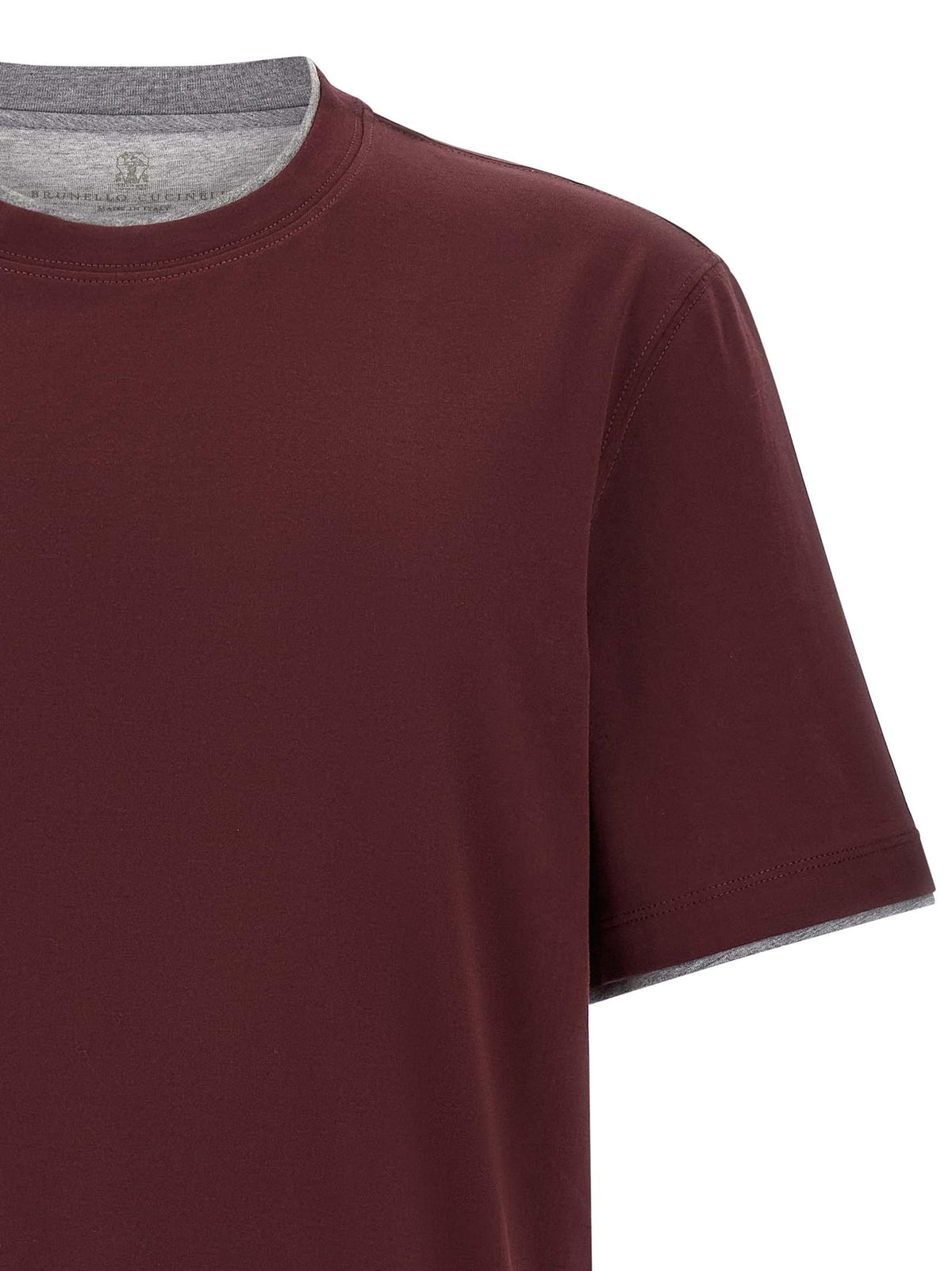 Brunello Cucinelli Men Double Layer T-Shirt BRUNELLO CUCINELLI
