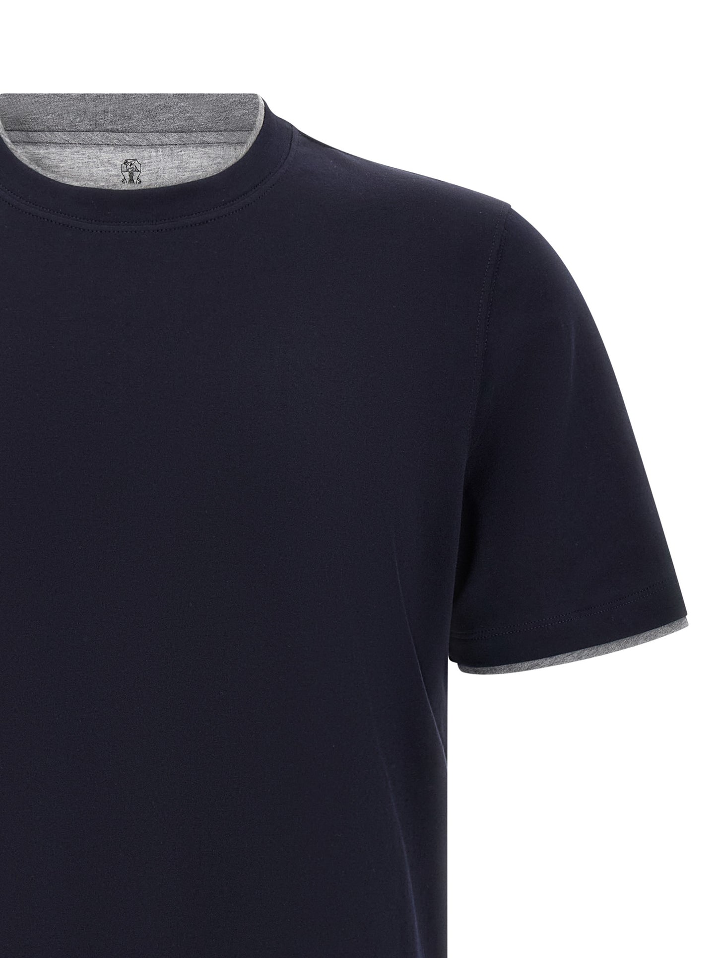 Brunello Cucinelli Men Double Layer T-Shirt