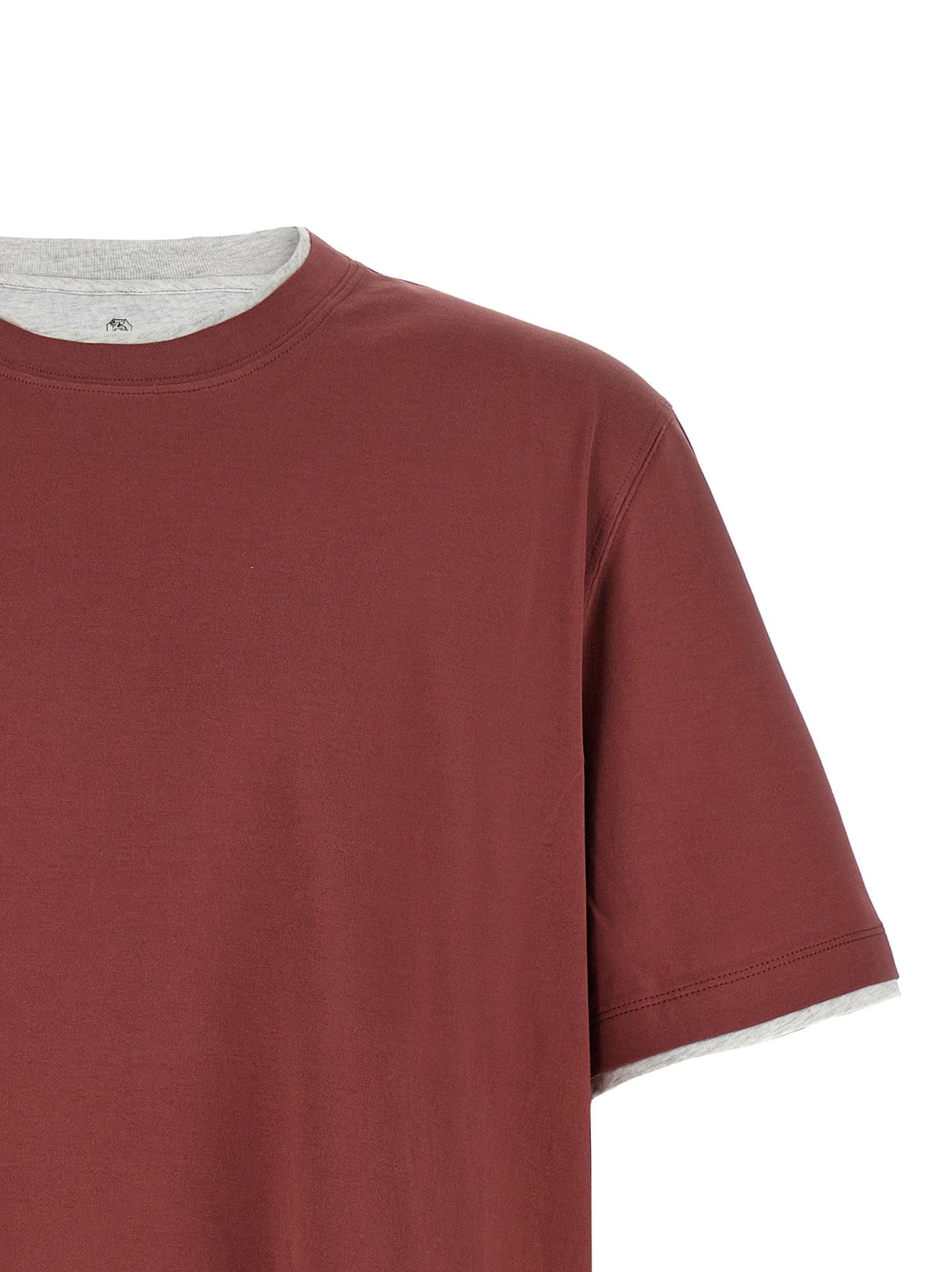 Brunello Cucinelli Men Double Layer T-Shirt BRUNELLO CUCINELLI