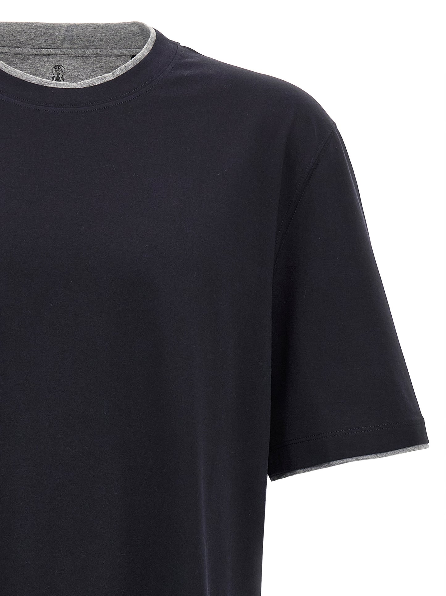 Brunello Cucinelli Men Double Layer T-Shirt BRUNELLO CUCINELLI
