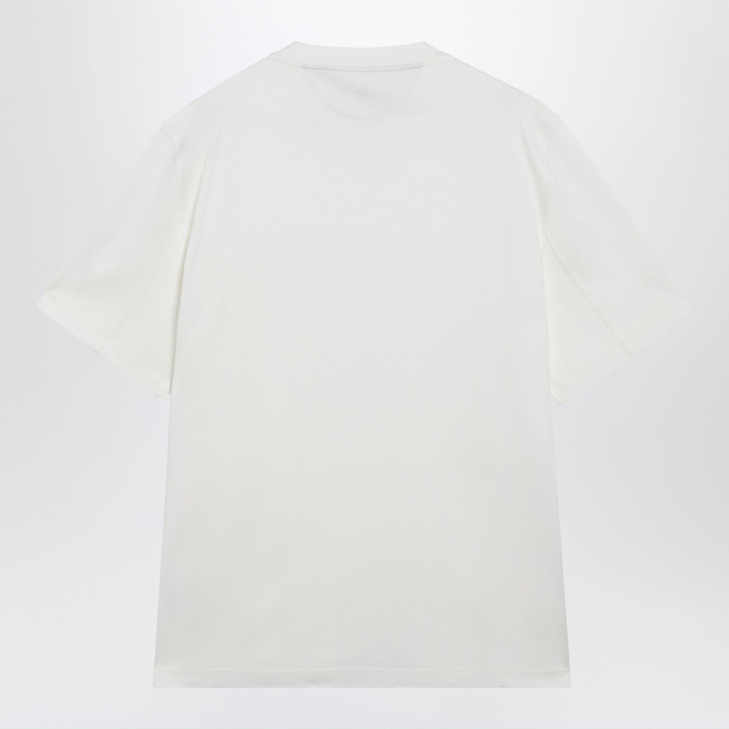 Brunello Cucinelli Crew-Neck Cotton Jersey T-Shirt With Logo In Off White Men BRUNELLO CUCINELLI
