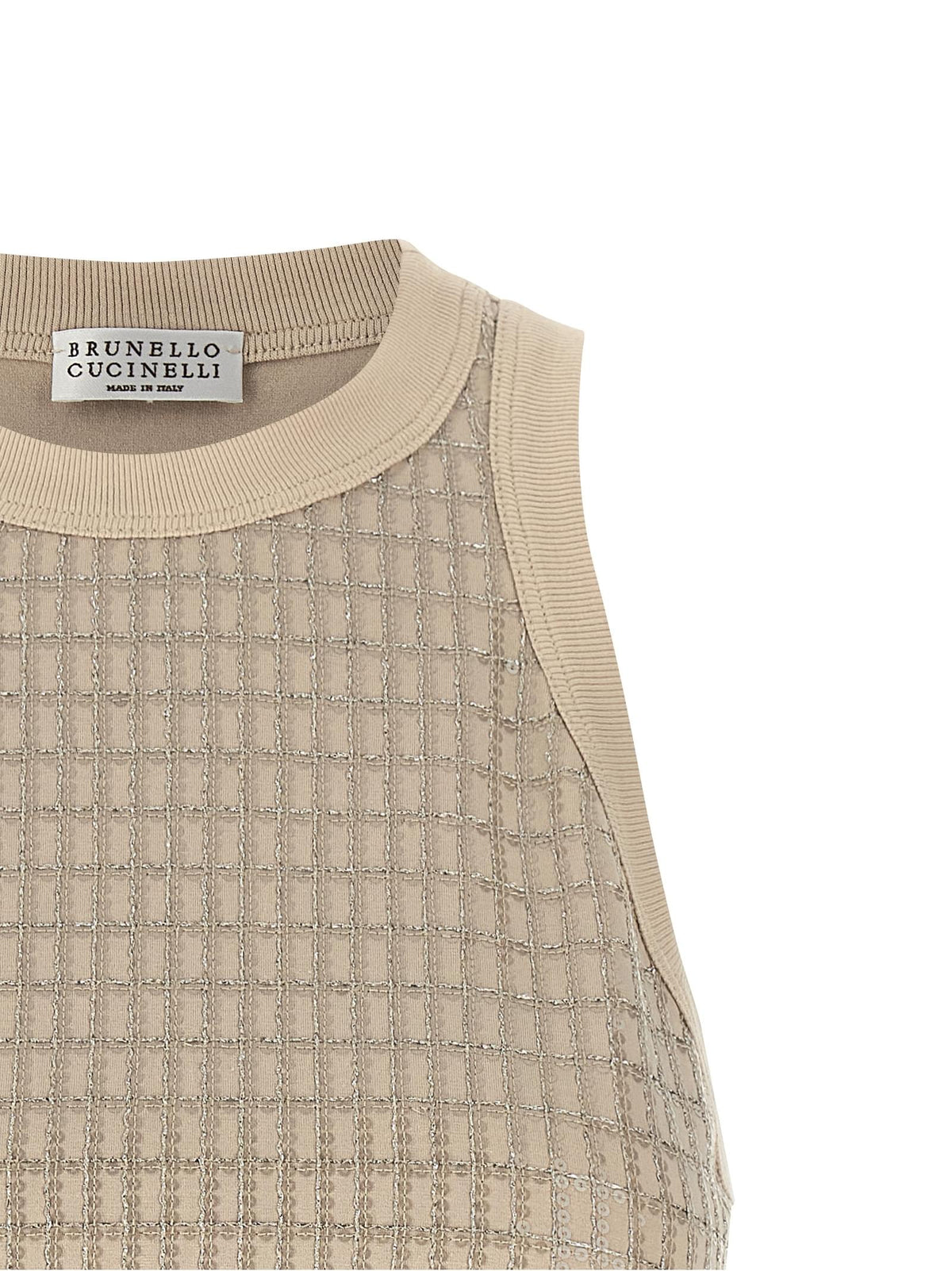 Brunello Cucinelli Women 'Dazzling Check Embroidery' Top BRUNELLO CUCINELLI
