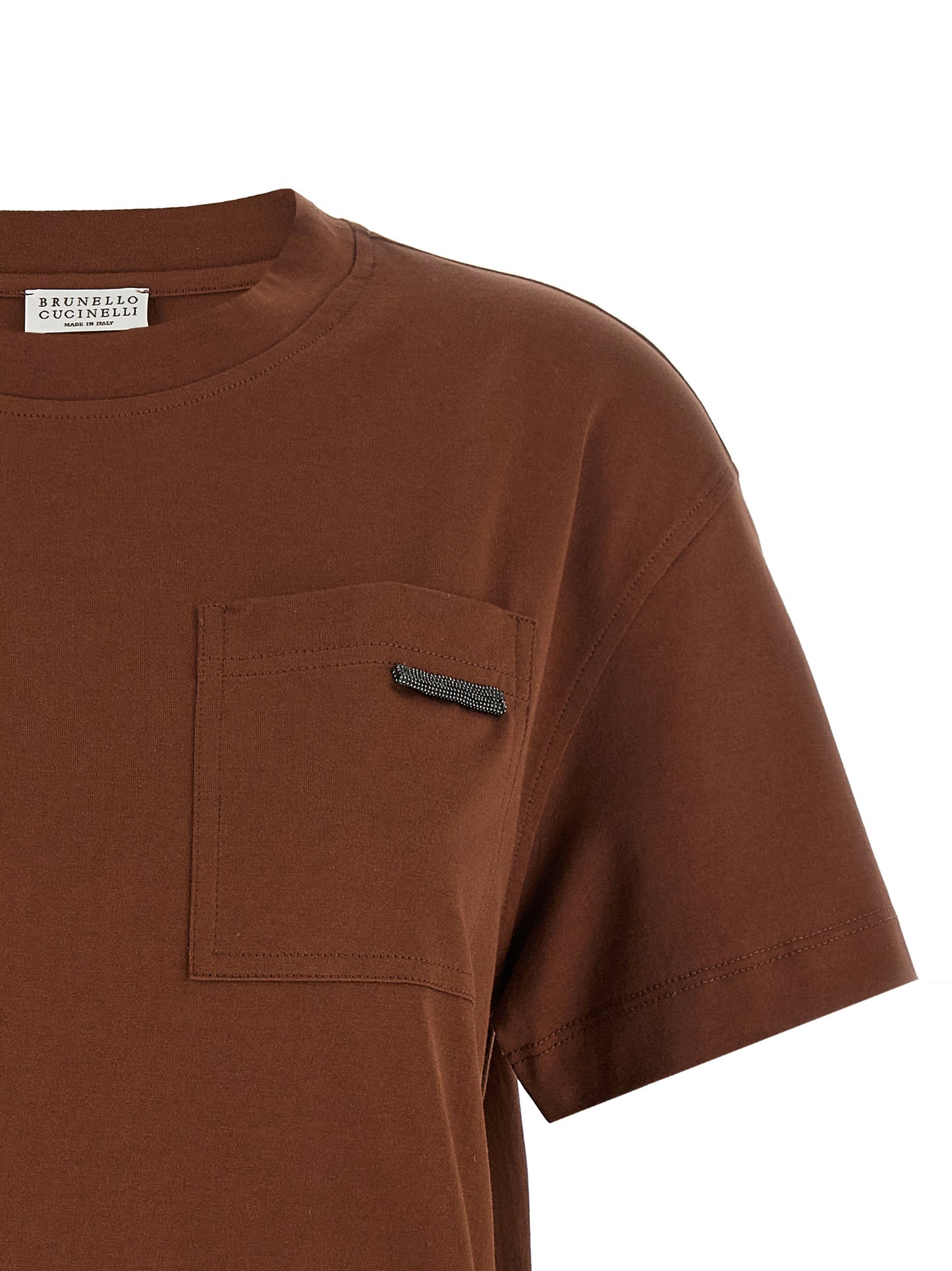 Brunello Cucinelli Women 'Shiny Tab' T-Shirt BRUNELLO CUCINELLI