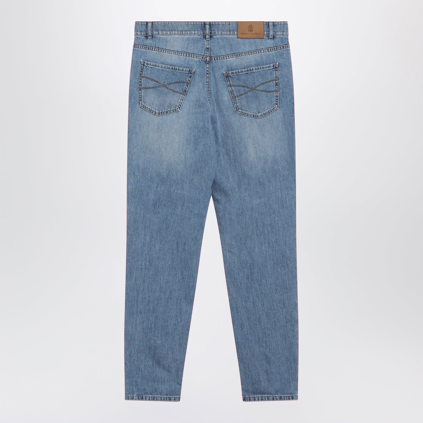 Brunello Cucinelli Traditional-Fit Five-Pocket Jeans In Light Blue Denim Men BRUNELLO CUCINELLI
