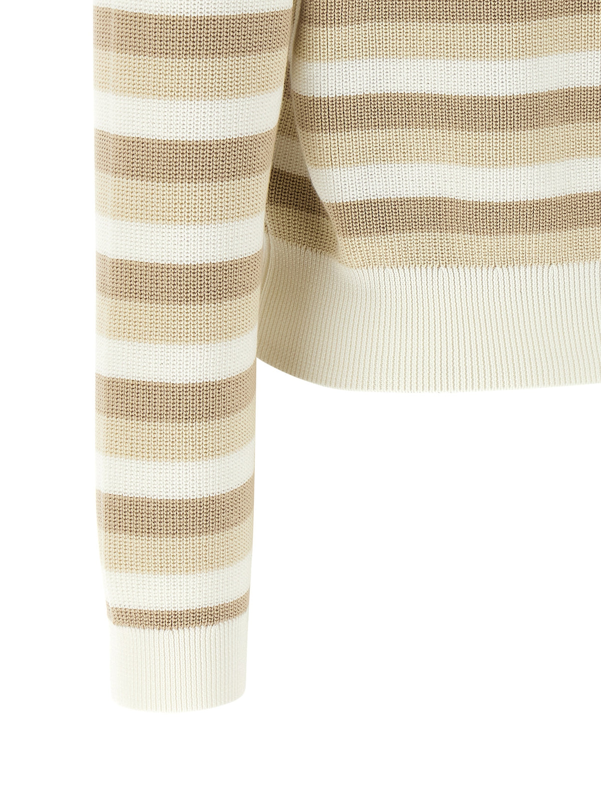 Brunello Cucinelli Women Striped Cotton Sweater BRUNELLO CUCINELLI
