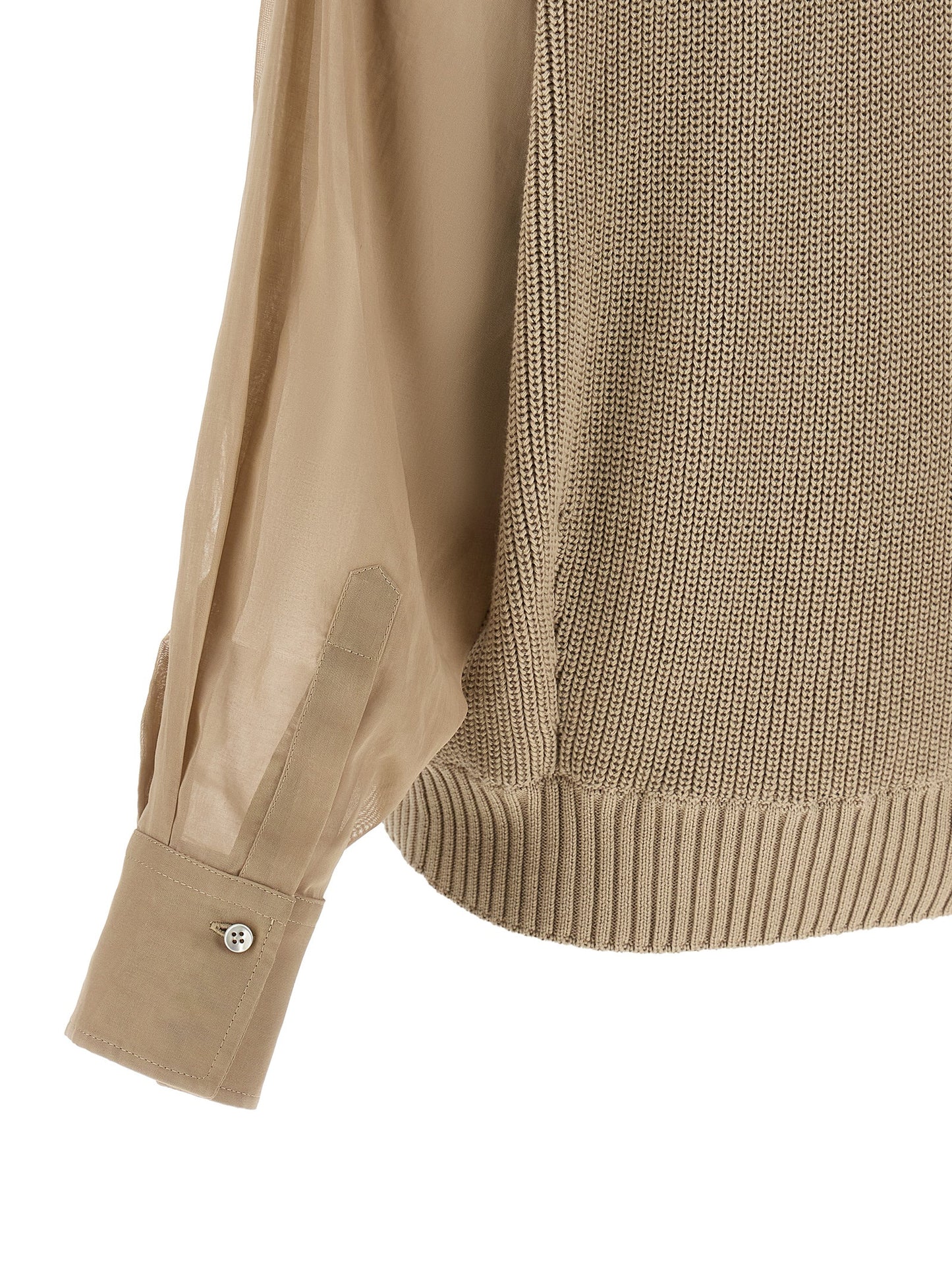 Brunello Cucinelli Women Organza Sleeve Cardigan BRUNELLO CUCINELLI