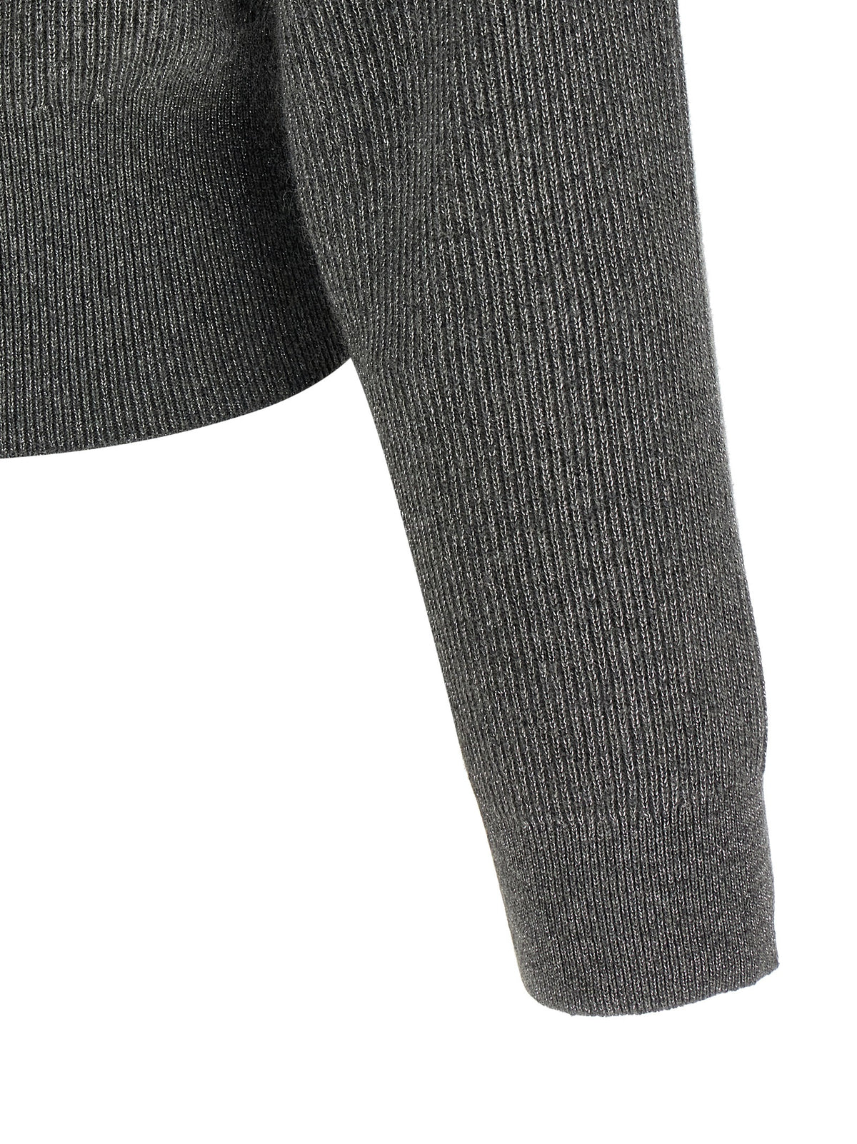 Brunello Cucinelli Women Ribbed Cardigan With Leather Detail BRUNELLO CUCINELLI