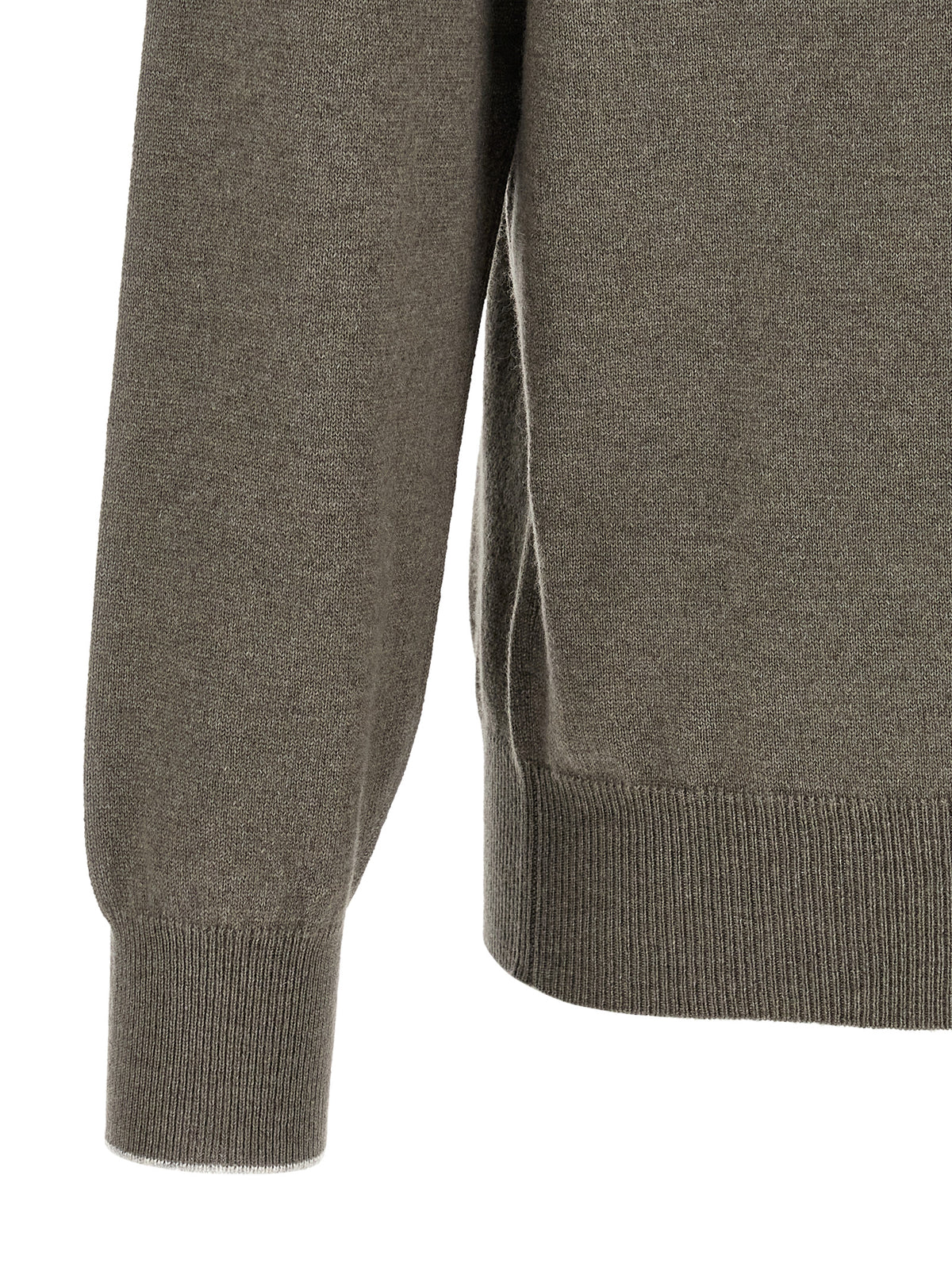 Brunello Cucinelli Men Green Cashmere Polo Shirt BRUNELLO CUCINELLI