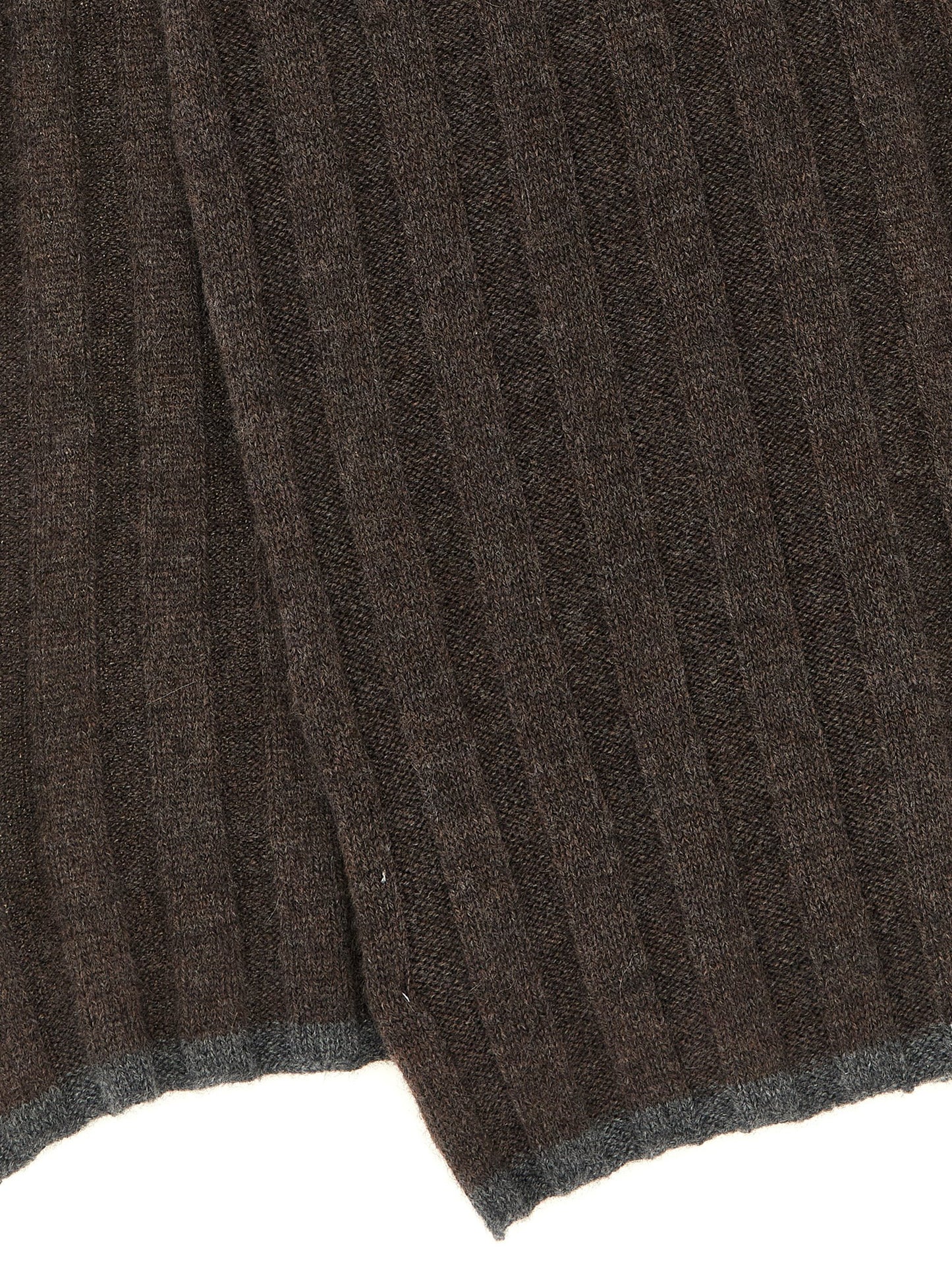 Brunello Cucinelli Men Ribbed Cashmere Knit Scarf BRUNELLO CUCINELLI