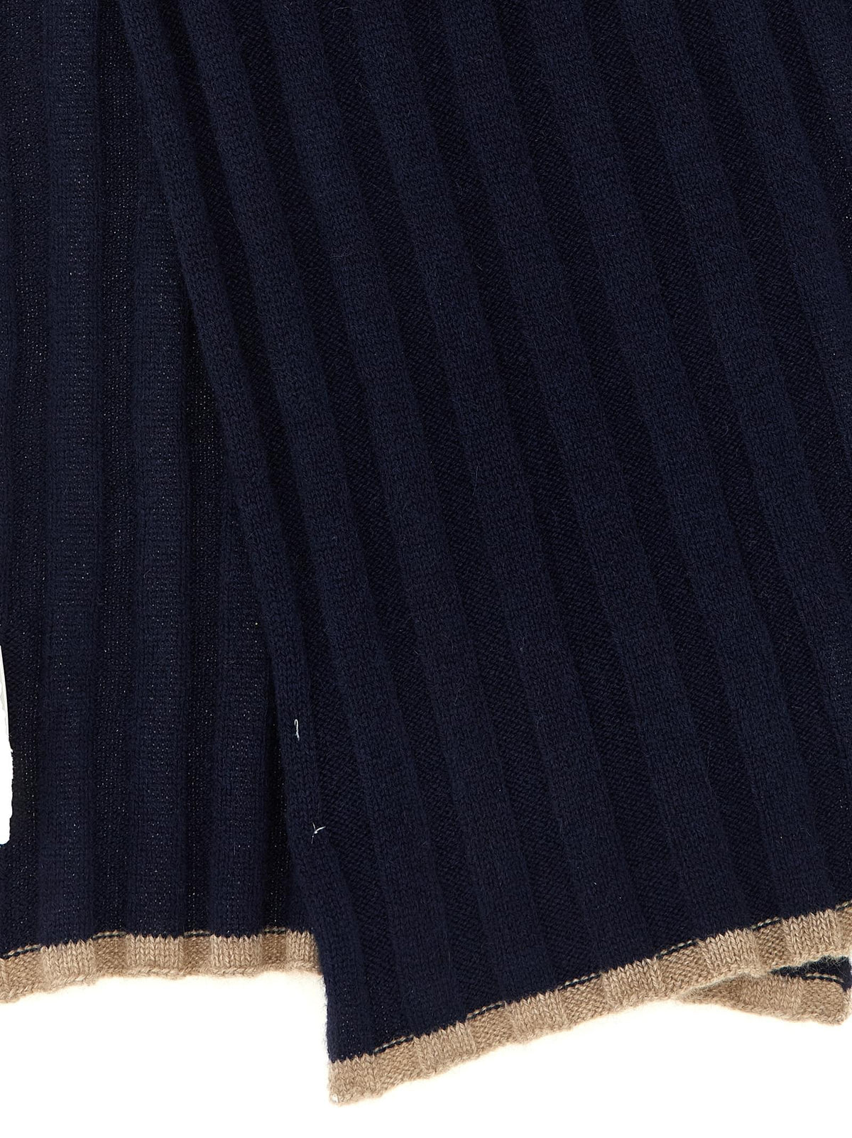 Brunello Cucinelli Men Ribbed Cashmere Knit Scarf BRUNELLO CUCINELLI