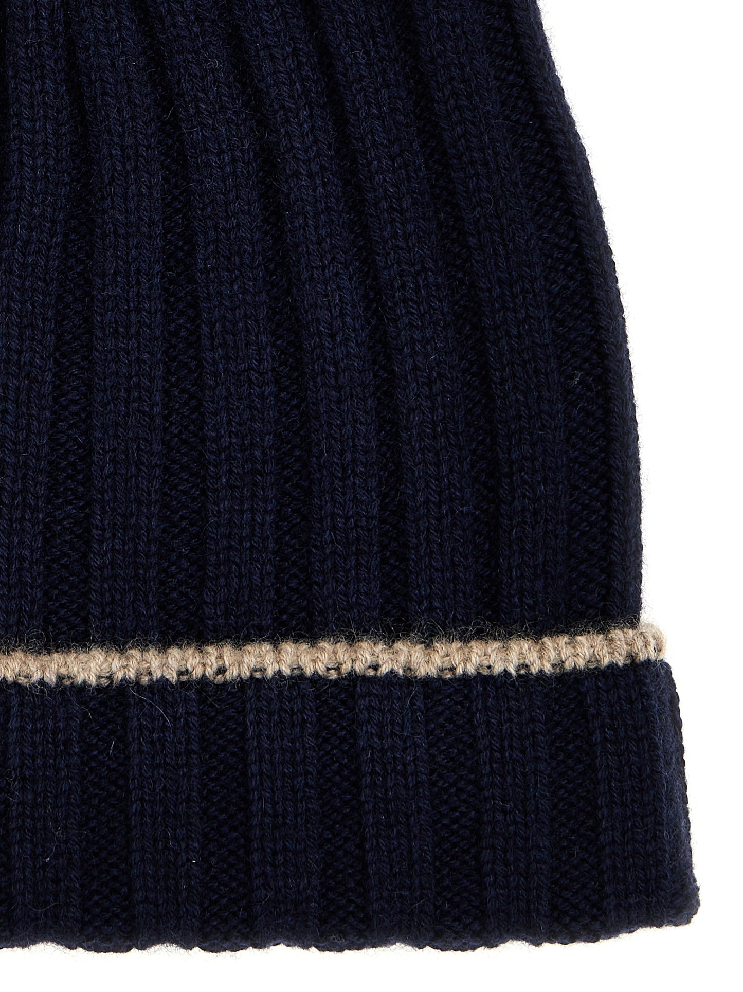 Brunello Cucinelli Men Contrast Line Beanie BRUNELLO CUCINELLI