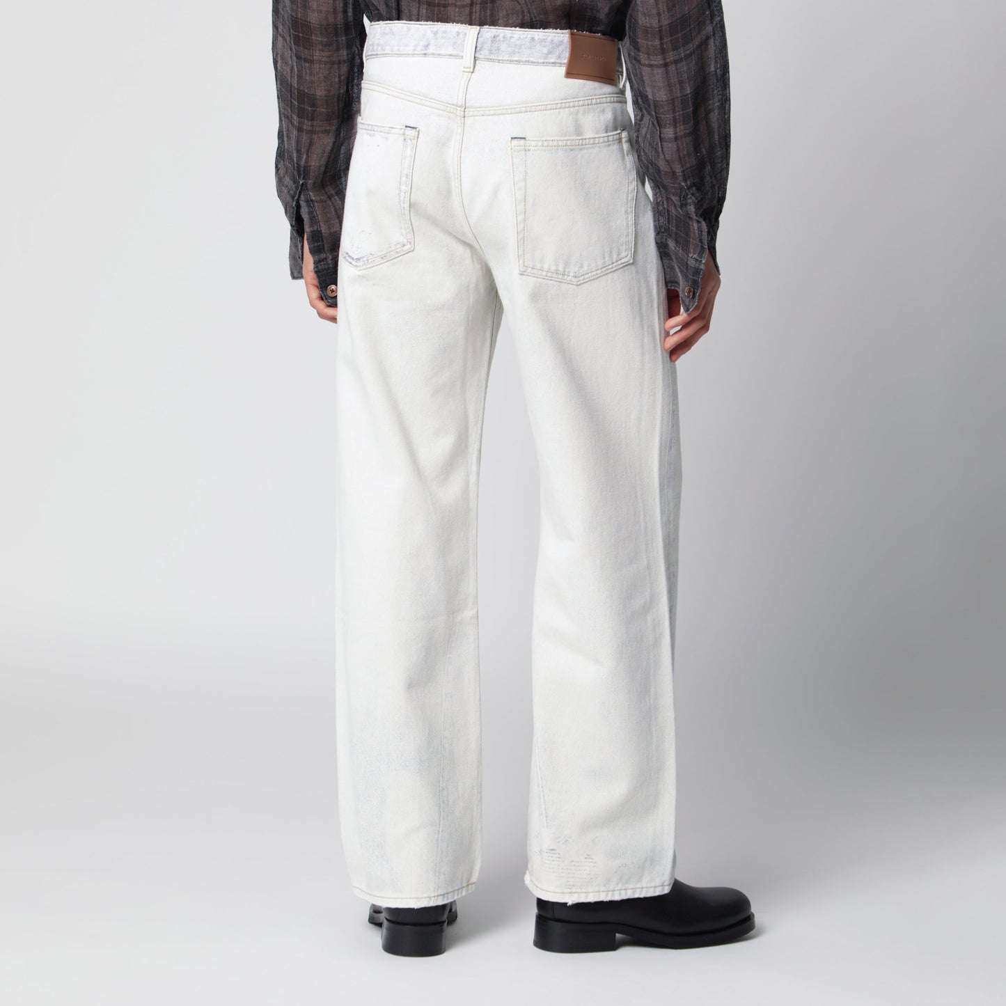 Our Legacy Third Cut Relaxed-Fit Jeans In Beige Cotton Denim Men OUR LEGACY