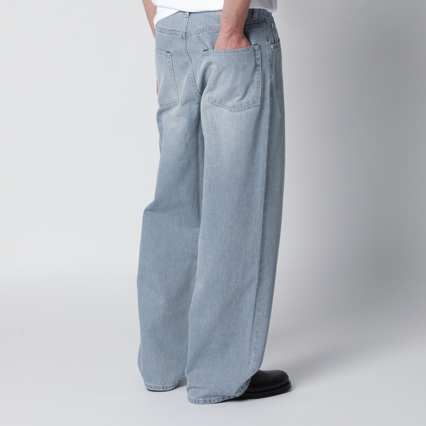 Our Legacy Vast Cut High-Waisted Wide-Leg Cotton Denim Jeans In Pale Coast Wash Blue Men OUR LEGACY