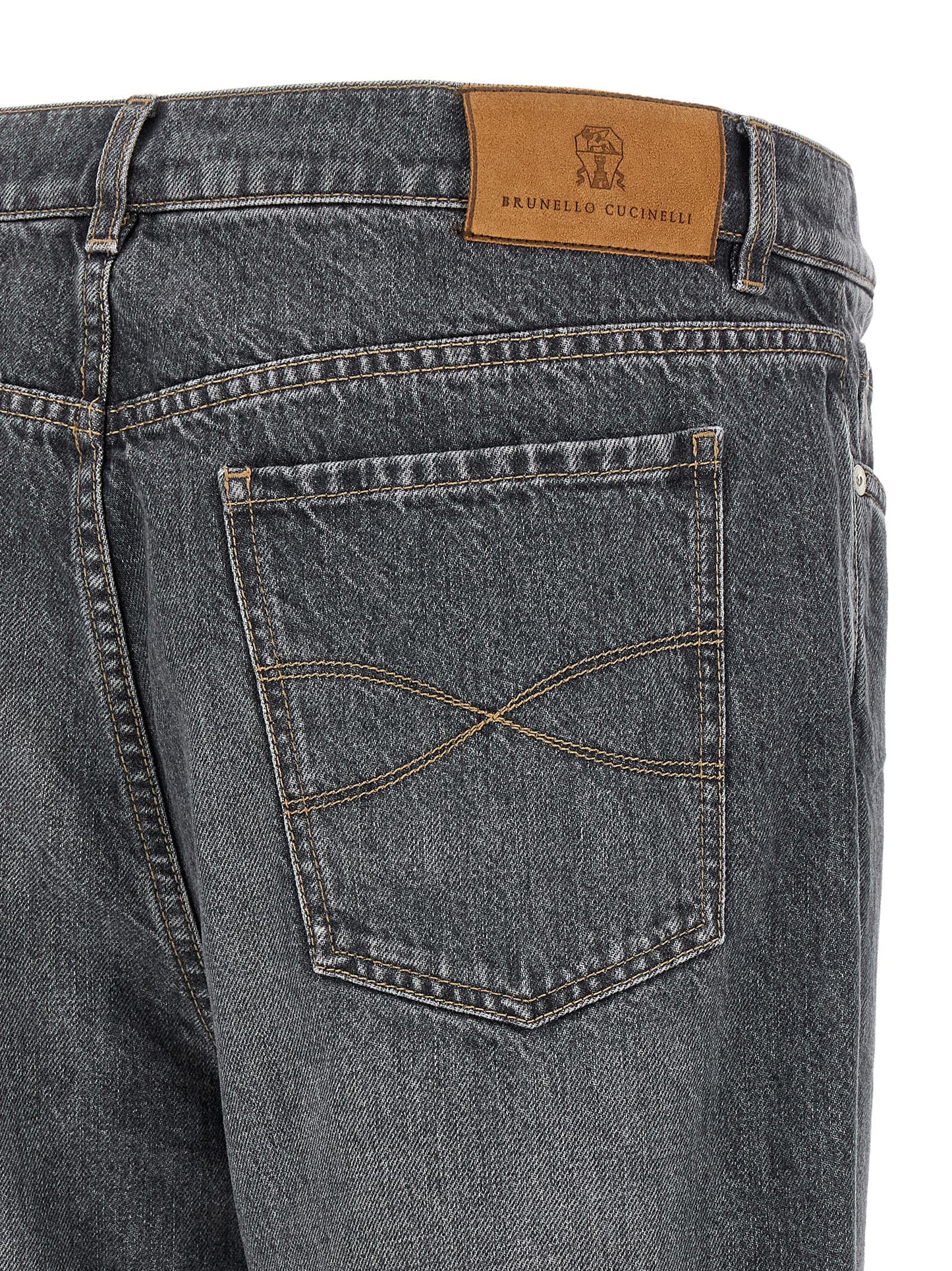 Brunello Cucinelli Men Jeans Denim Greyscale BRUNELLO CUCINELLI