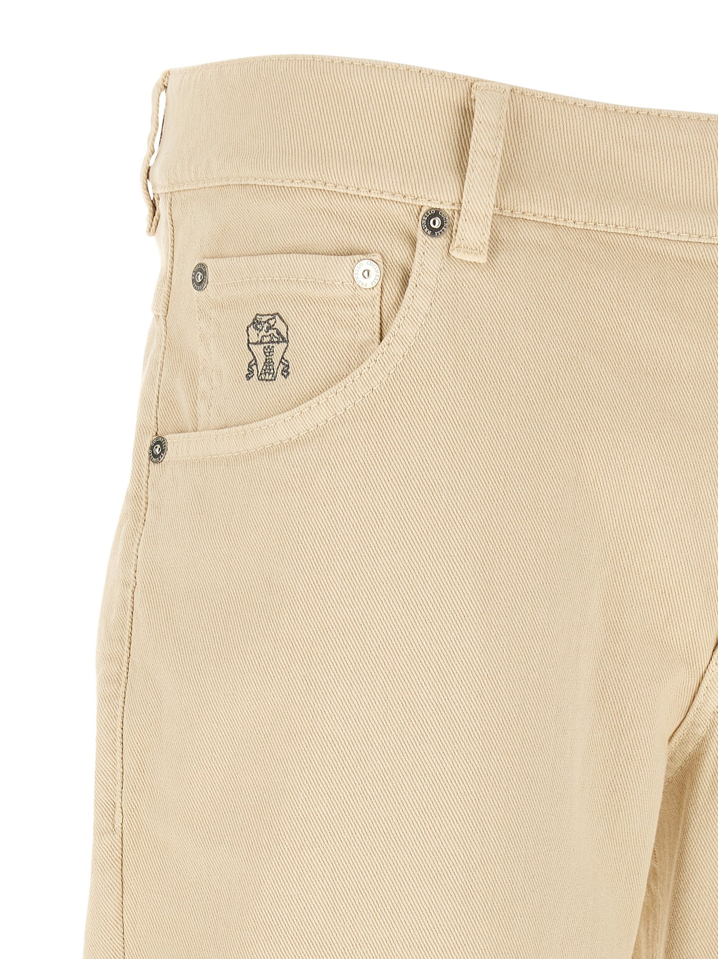 Brunello Cucinelli Men Logo Embroidery Jeans BRUNELLO CUCINELLI