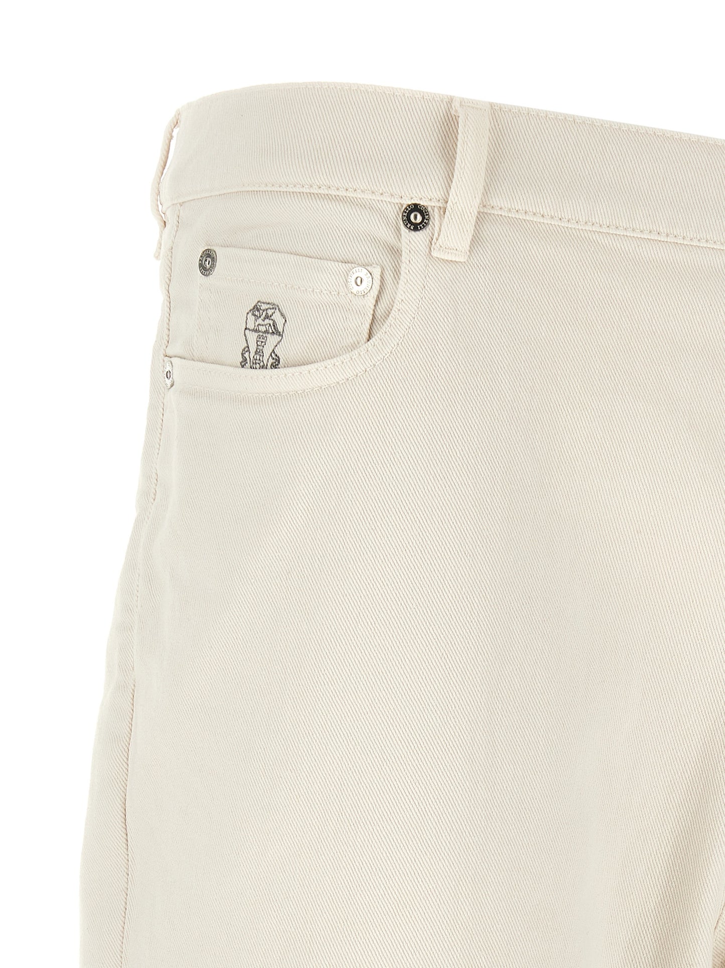 Brunello Cucinelli Men Garment-Dyed Denim Jeans BRUNELLO CUCINELLI