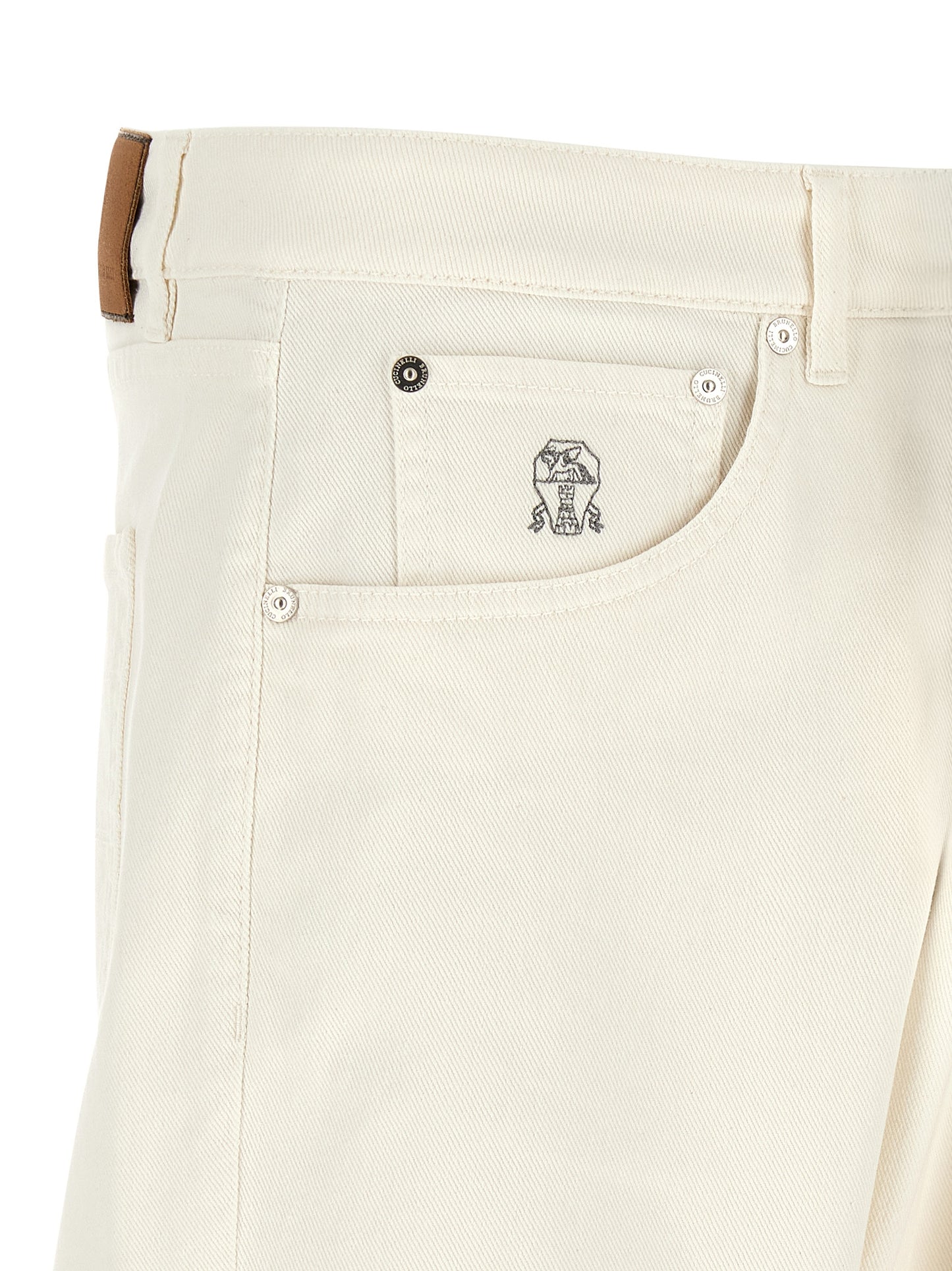 Brunello Cucinelli Men Logo Embroidery Jeans BRUNELLO CUCINELLI
