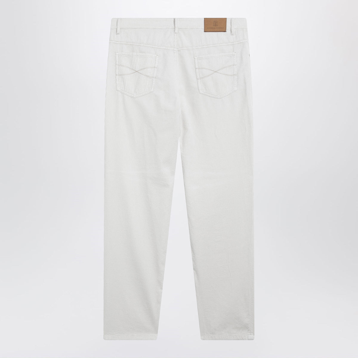 Brunello Cucinelli Ice-Coloured Corduroy Trousers Men BRUNELLO CUCINELLI