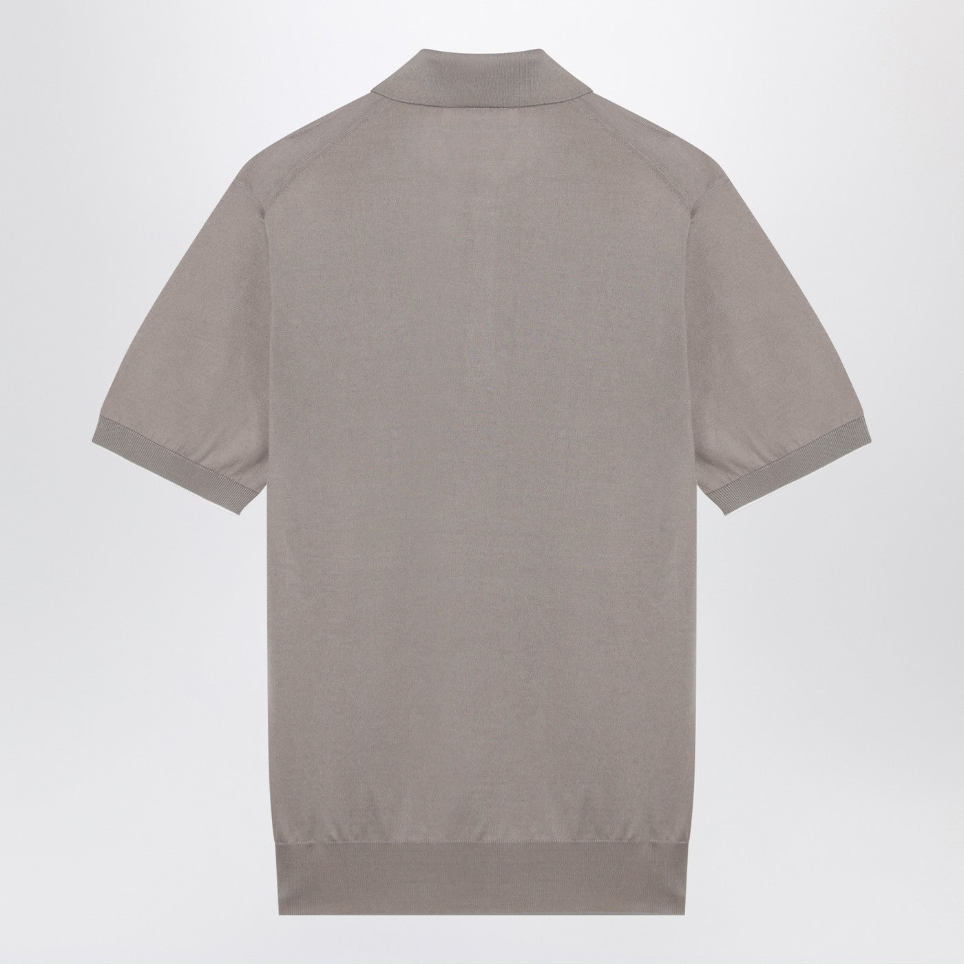 Brunello Cucinelli Light Brown Cotton Knit Polo Shirt Men BRUNELLO CUCINELLI