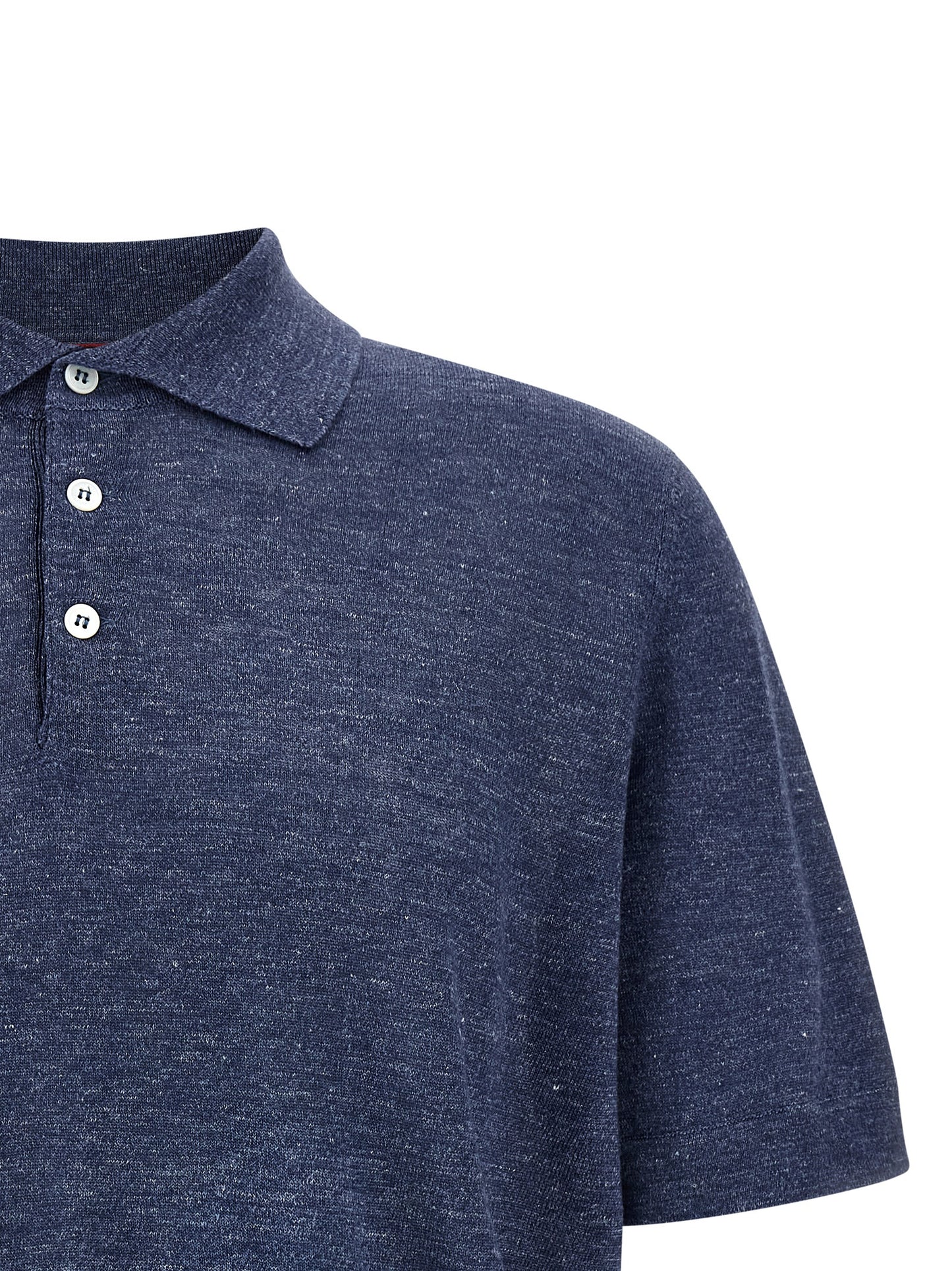 Brunello Cucinelli Men Linen Cotton Polo Shirt BRUNELLO CUCINELLI