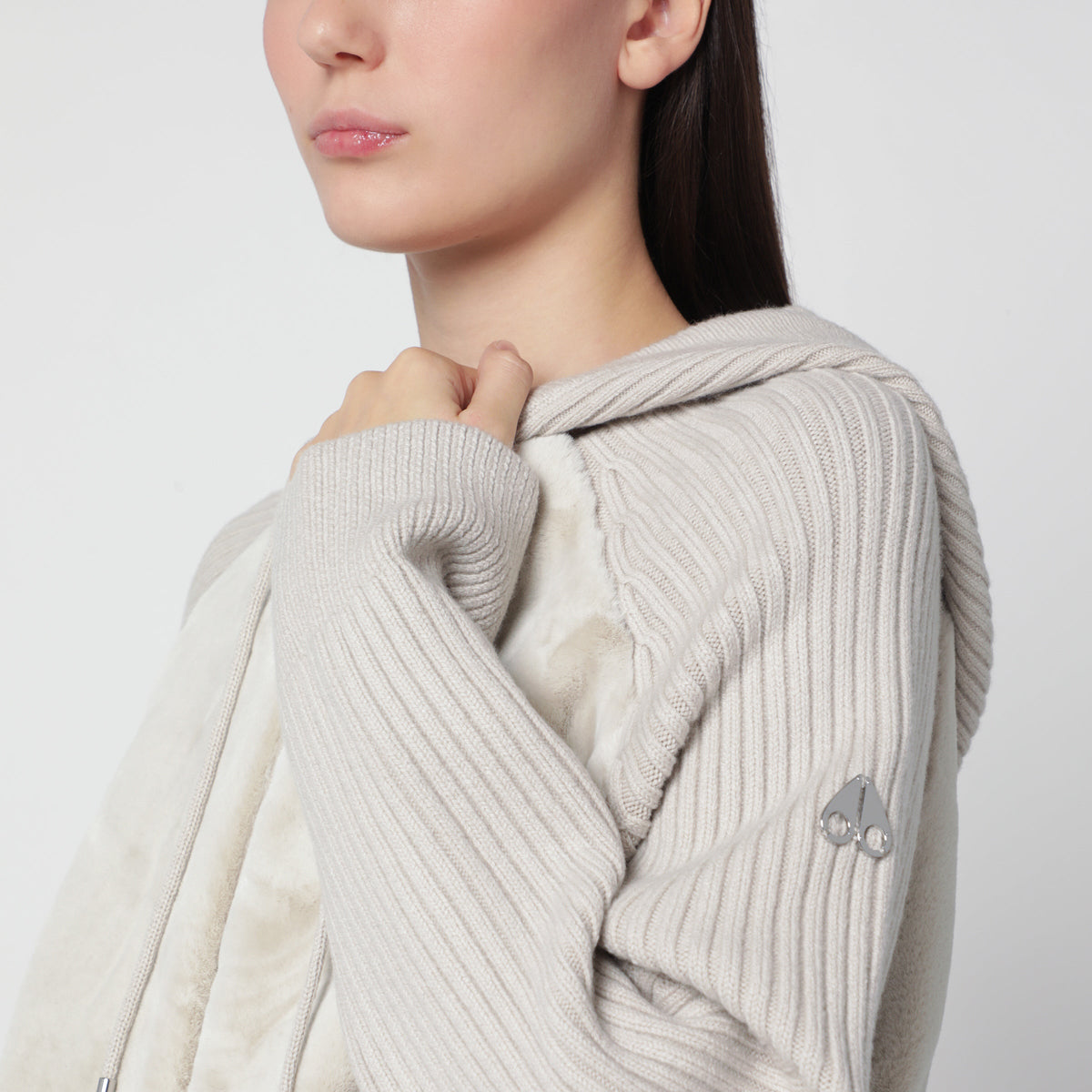 Moose Knuckles Alabaster Junction Sweatshirt In Wool Blend Women MOOSE KNUCKLES