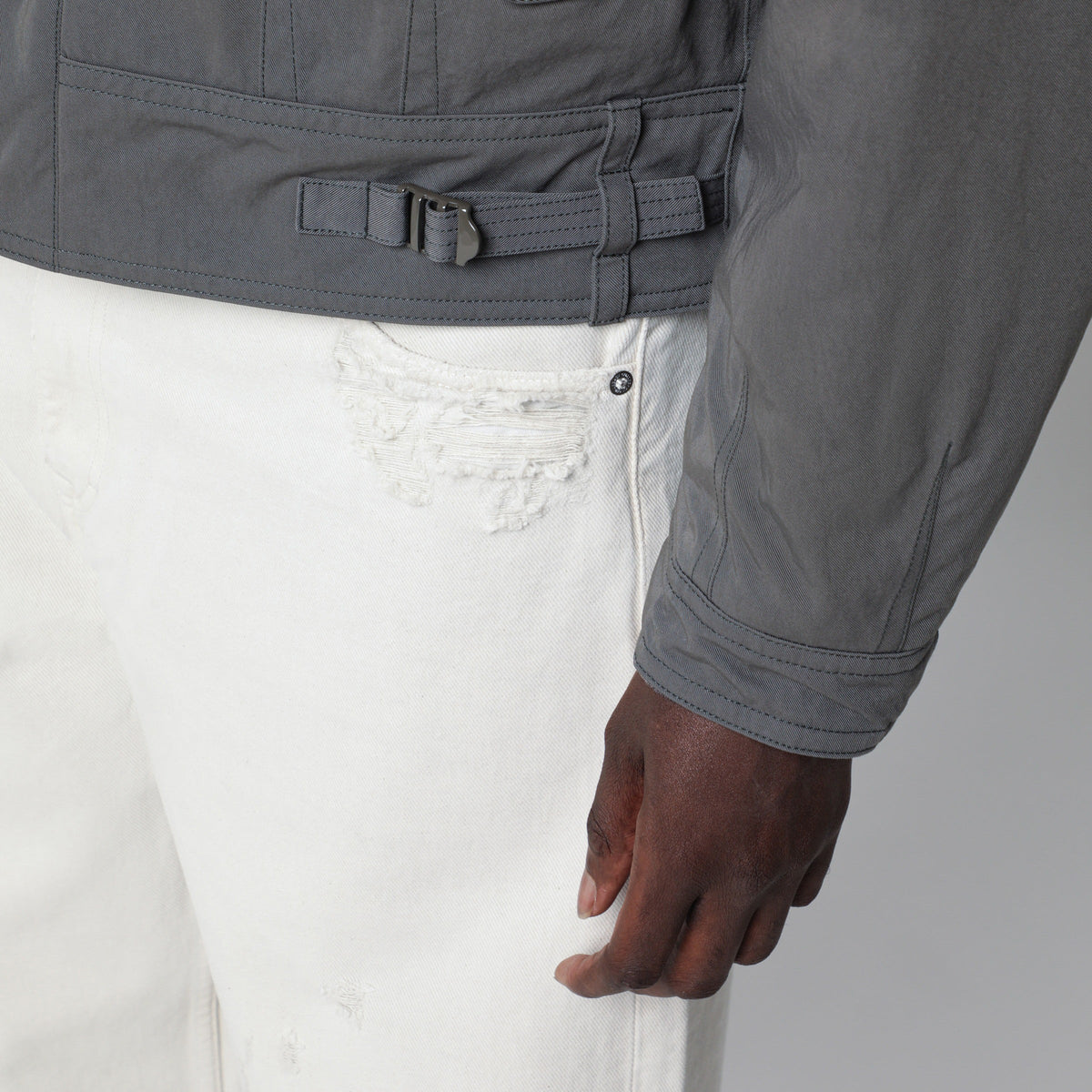 Our Legacy Grey Orbit Jacket In Nylon Twill Men OUR LEGACY
