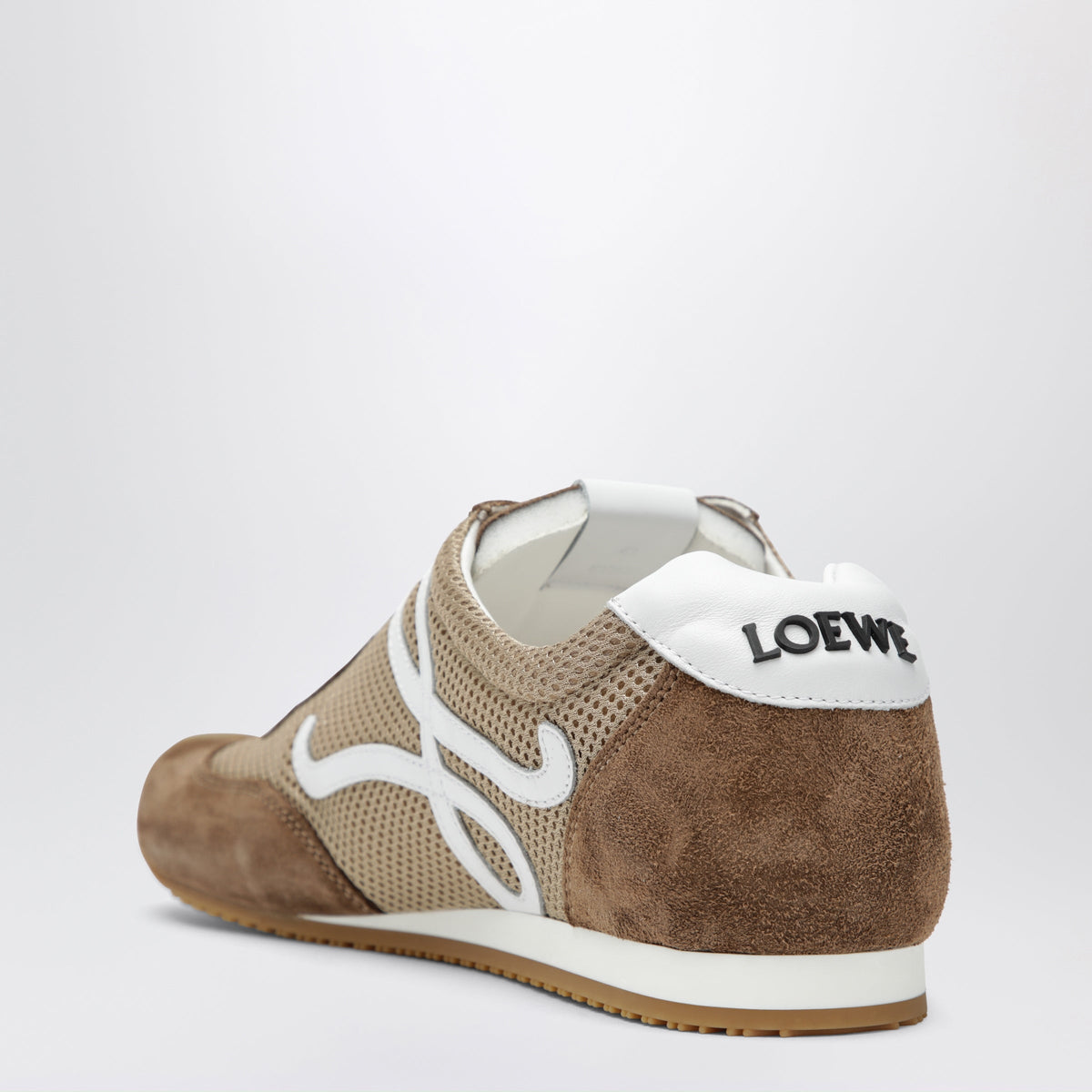 Loewe Ballet Runner 2.0 Sneakers In Suede And Mesh Beige Men LOEWE