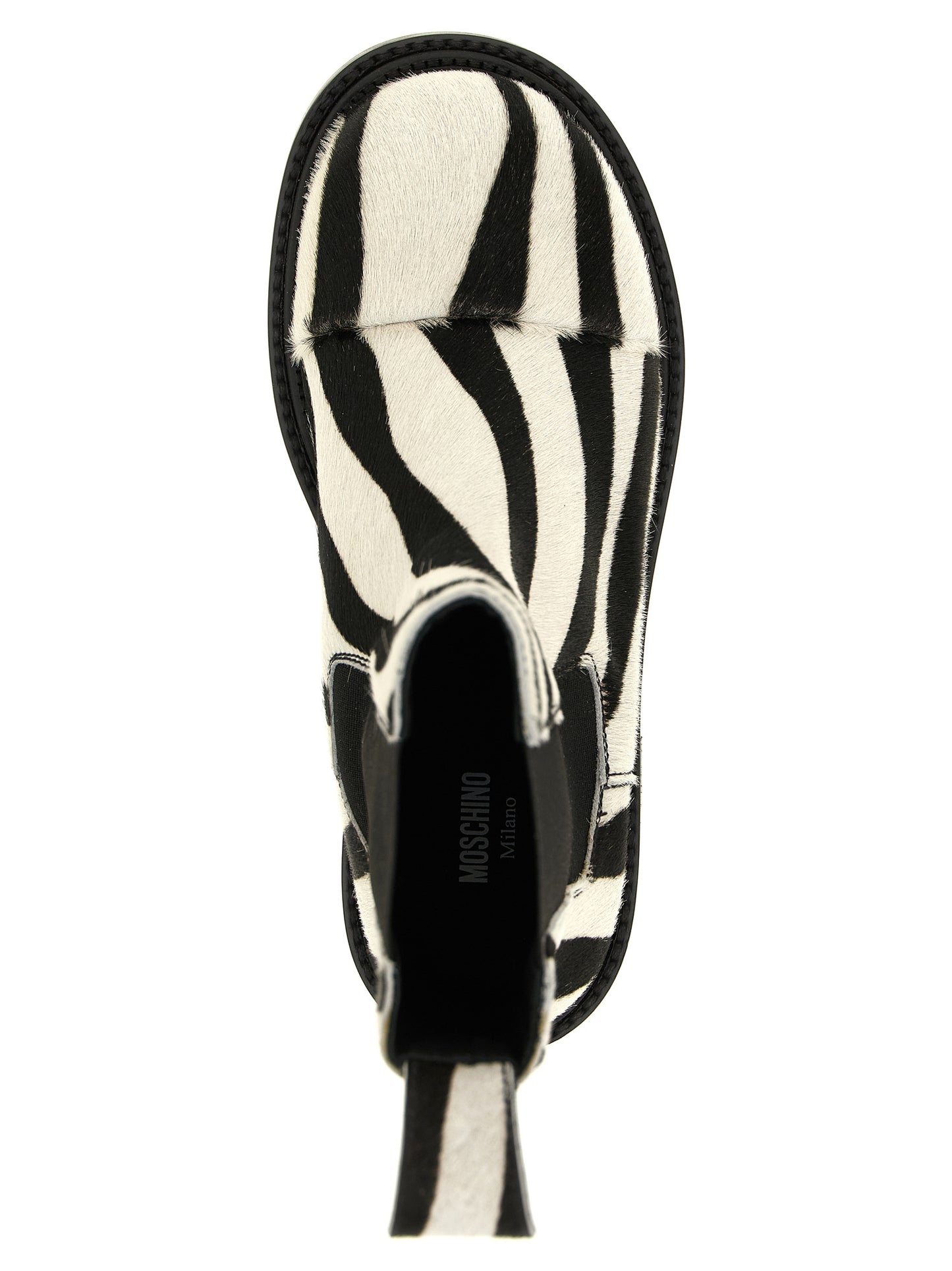Moschino Women Zebra Pony Ankle Boots MOSCHINO