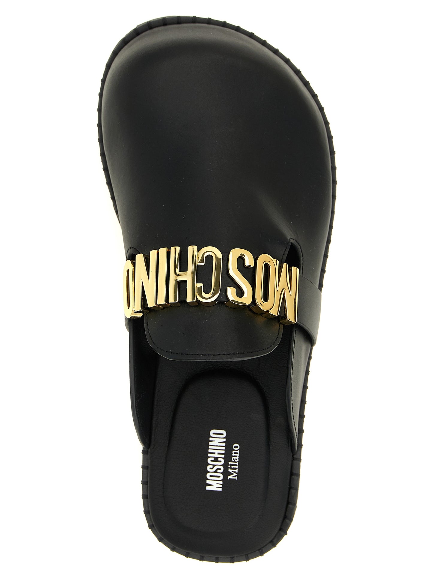 Moschino Men Leather Sabots MOSCHINO