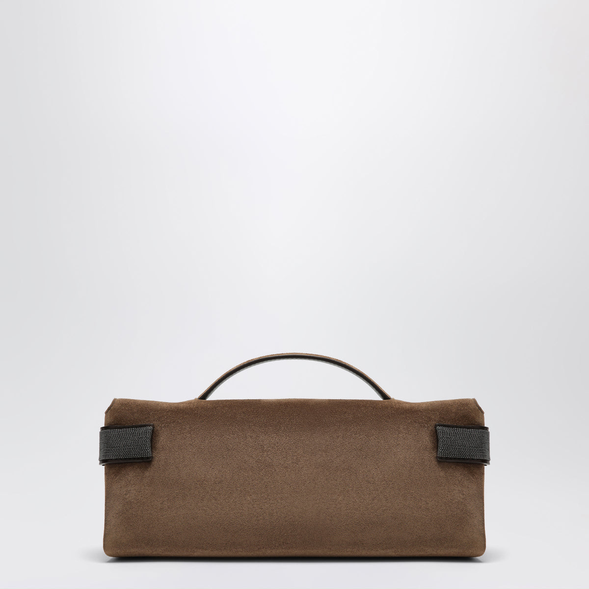 Brunello Cucinelli Essence Caramel Suede Clutch Bag Women BRUNELLO CUCINELLI