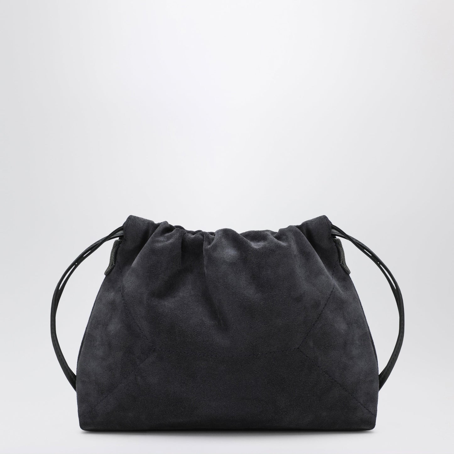 Brunello Cucinelli Bc Duo Pouch Midnight Blue Suede Bag With Monile Detail Women BRUNELLO CUCINELLI